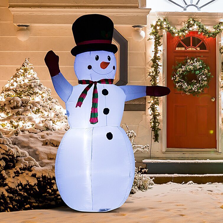 Waving Snowman LED Lighted Outdoor Air Blown Iatable Christmas
