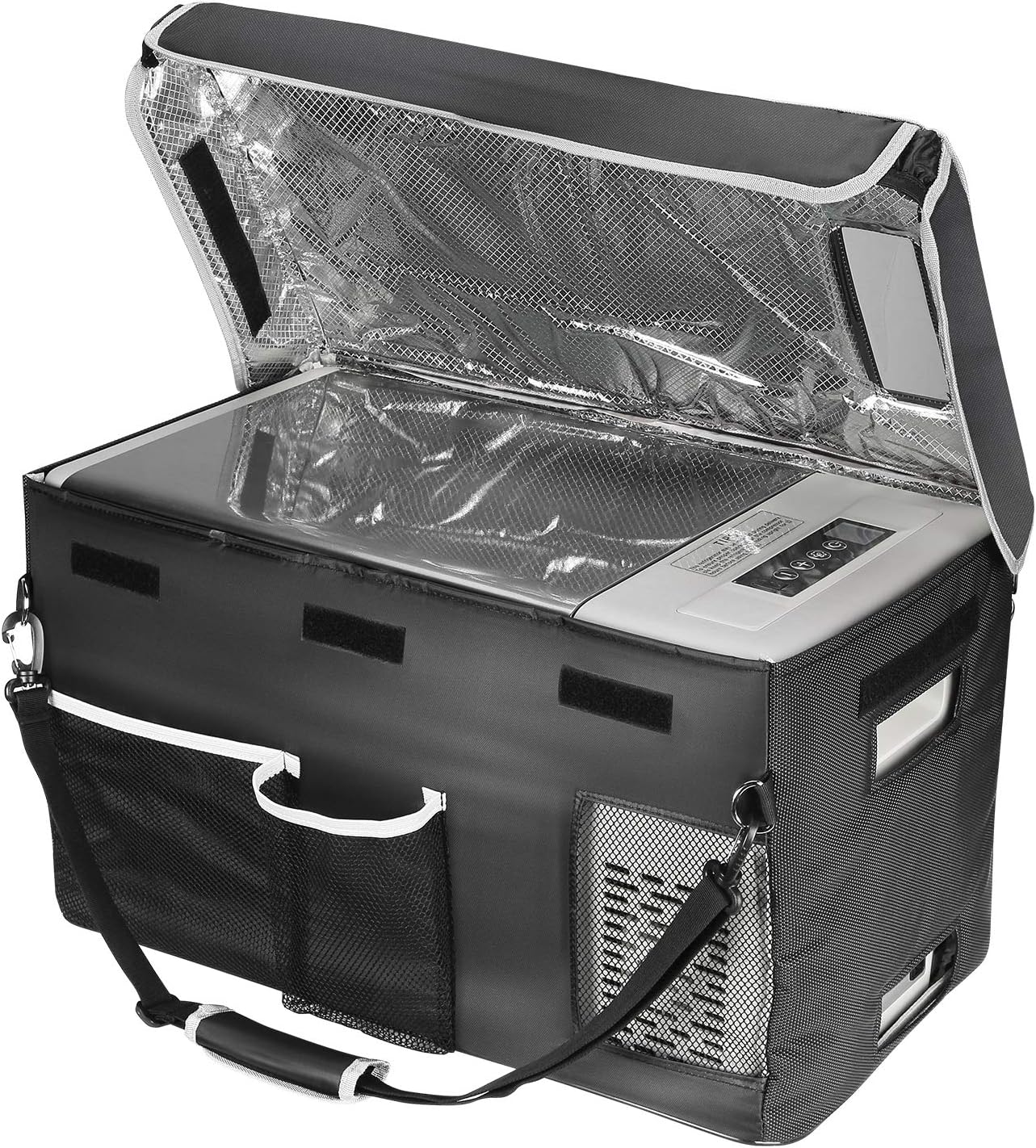 12 Volt Refrigerator 12V Car Fridge 30 Quart Portable Freezer Compressor Cooler -7H~50H Compressor Freezer, 12/24V DC 110~240 Volt AC, for Truck RV SU