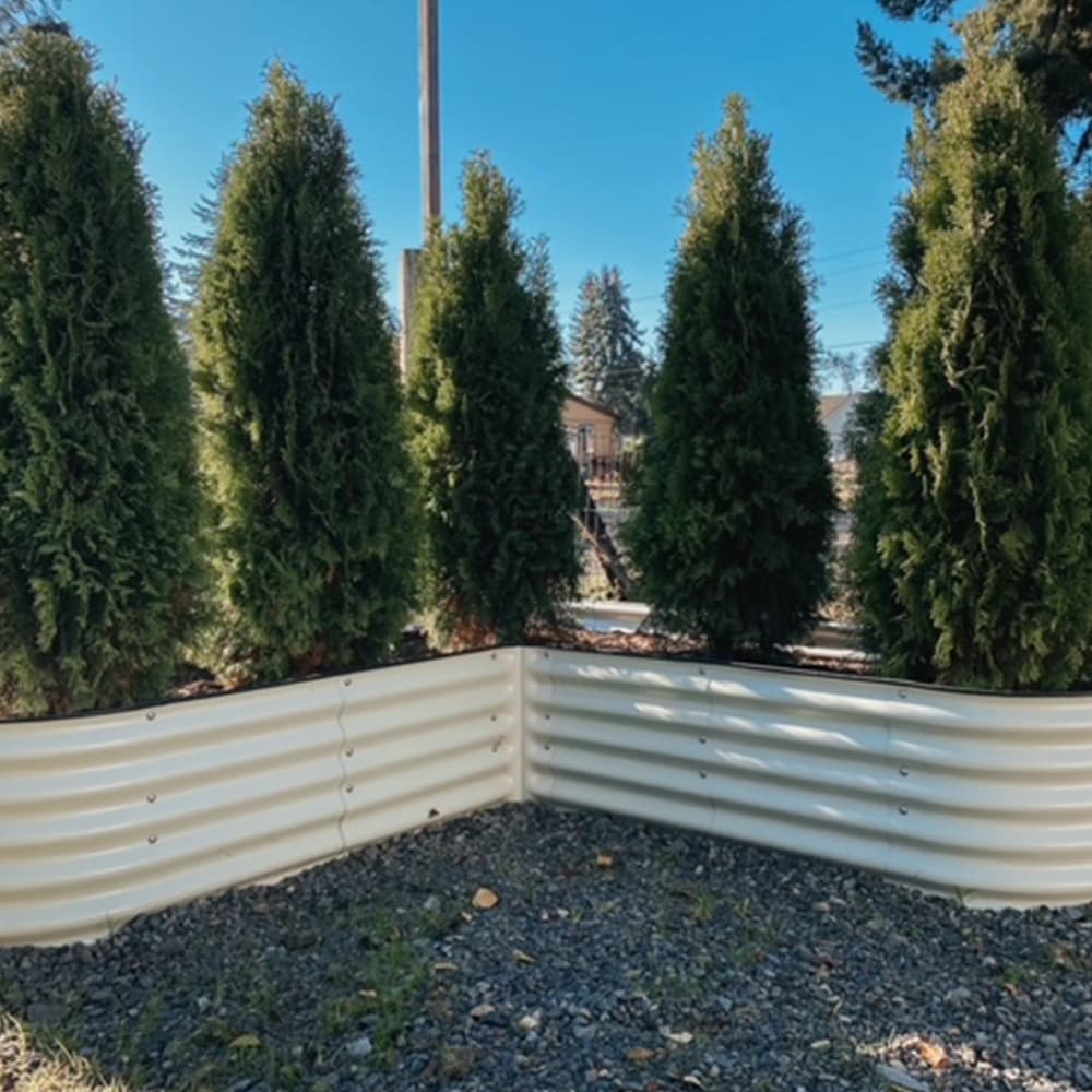 17″ Tall L-Shaped Metal Raised Garden Beds