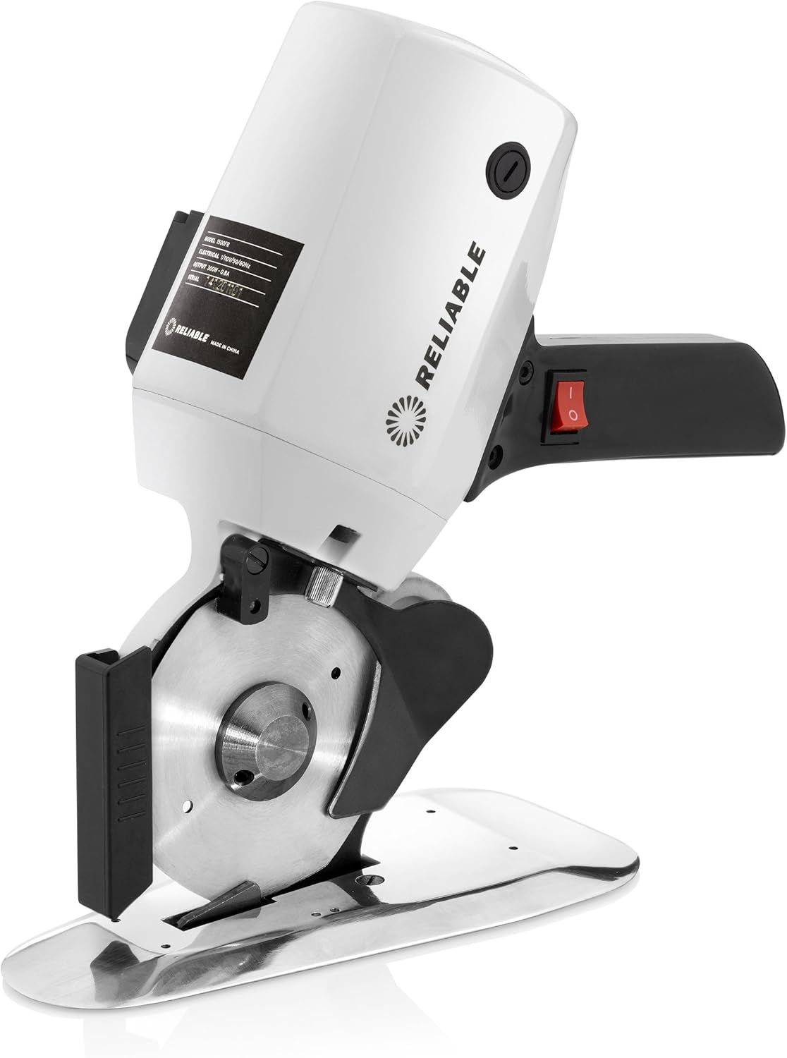 1500FR Octagonal Knife Cloth Cutting Machine, 4-Inch High Power Light Weight Fabric Cutter, 1″ cutting capacity, High-power Electric Motor, Knife Guard, Automatic Sharpener, Thin Base Plate