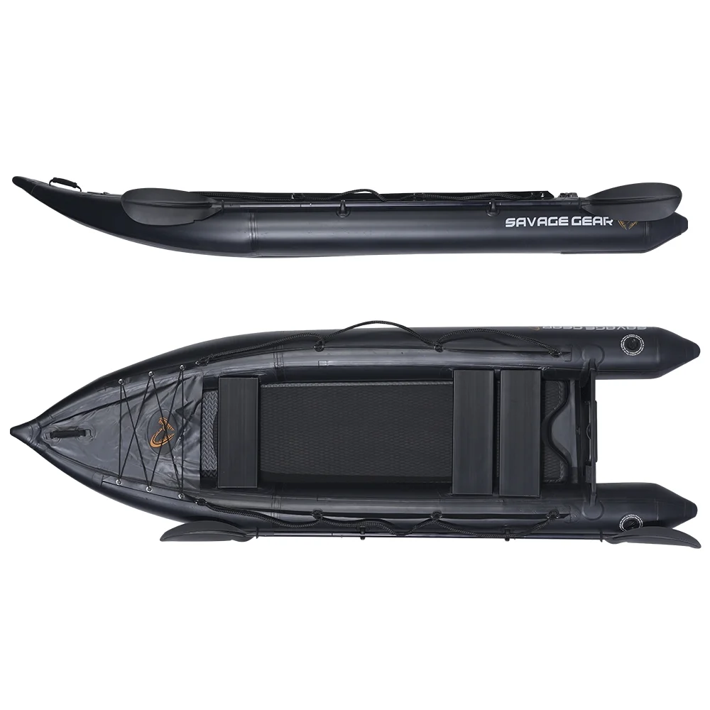 2 Person Iatable Kayak Fishing PVC Boat C 130 x 43 x 11.8 with Aluminum Alloy Seat, Paddle, Iatable Mat, Repair Kit, Fin