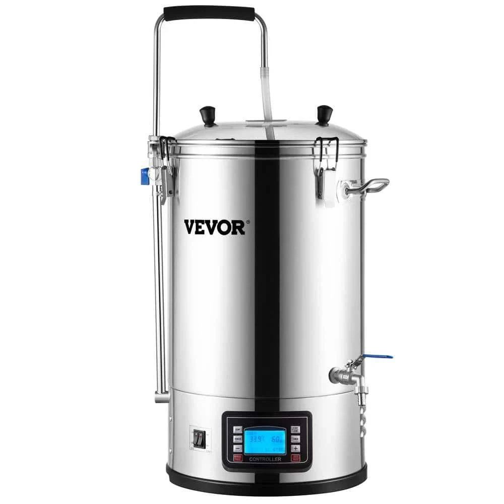 VEVOR Electric Brewing System 9.2 Gal/35 L Brewing Pot All-in-One Home Beer Brewer w/Pump – 9.6Gal