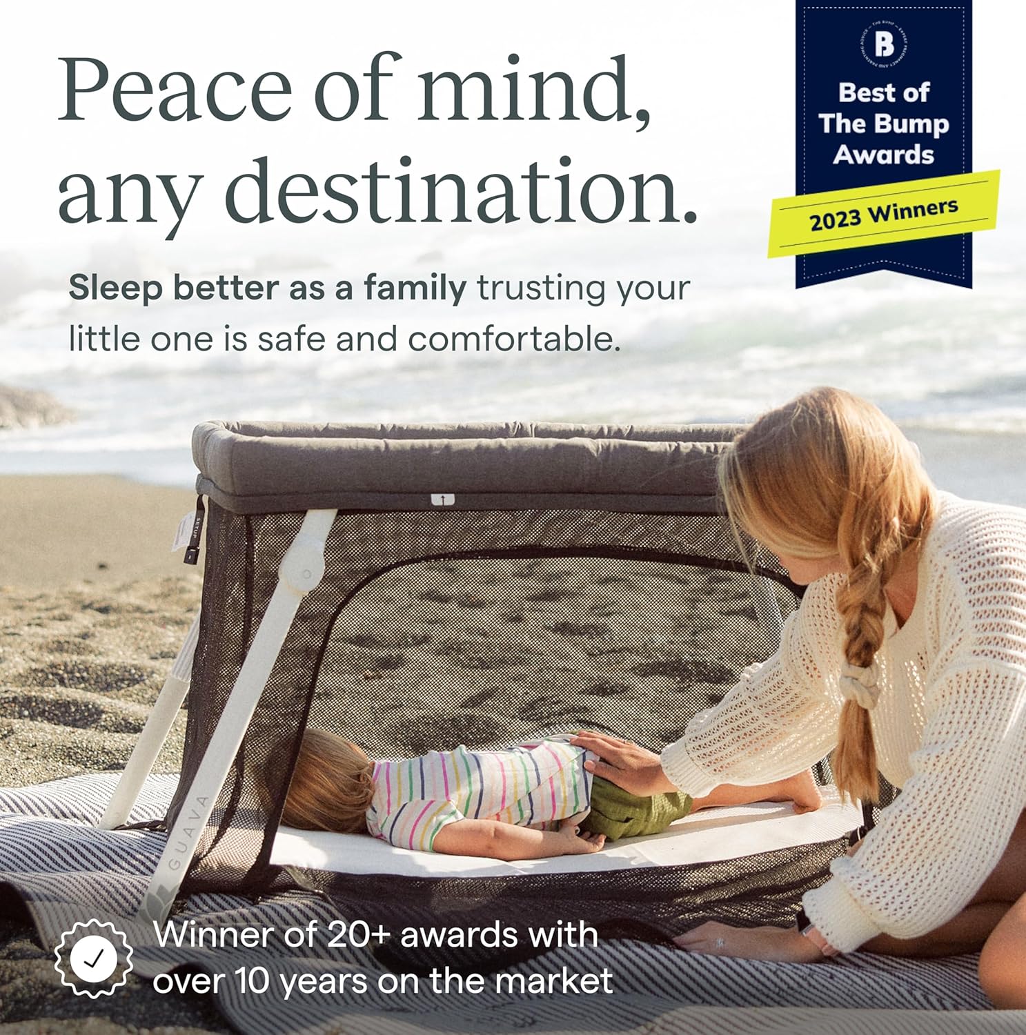 Travel Crib with Lightweight Backpack Design | Certified Baby Safe Portable Crib | Folding Play Yard with Comfy Mattress for Babies & Toddlers | Compact Baby Travel Bed