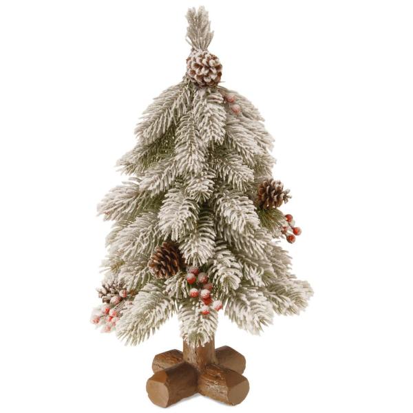18 in. Feel-Real Snowy Bayberry Cedar Tree