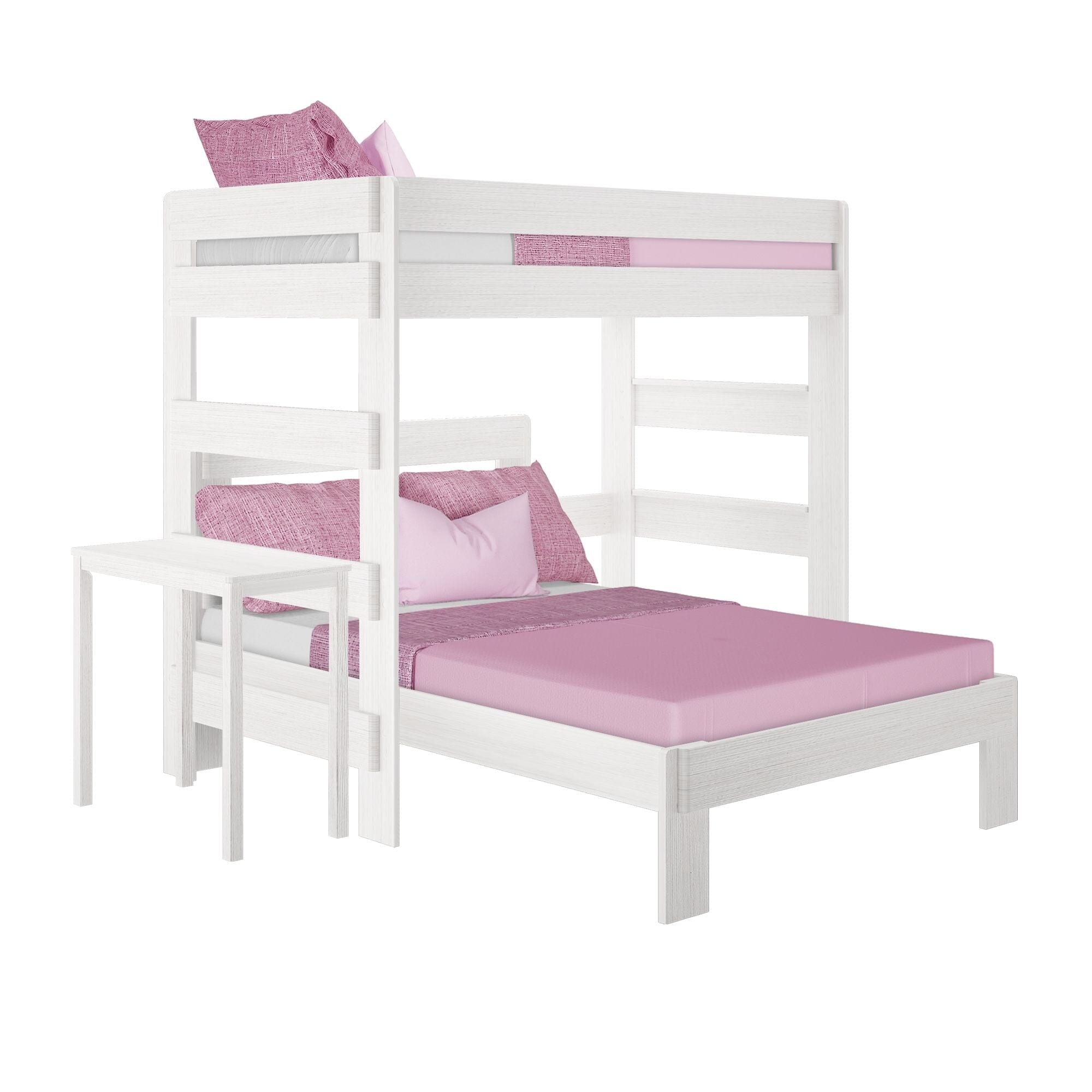 🎄Store Closing Sale💖Modern Farmhouse Twin over Full L-Shaped Bunk Bed with Desk