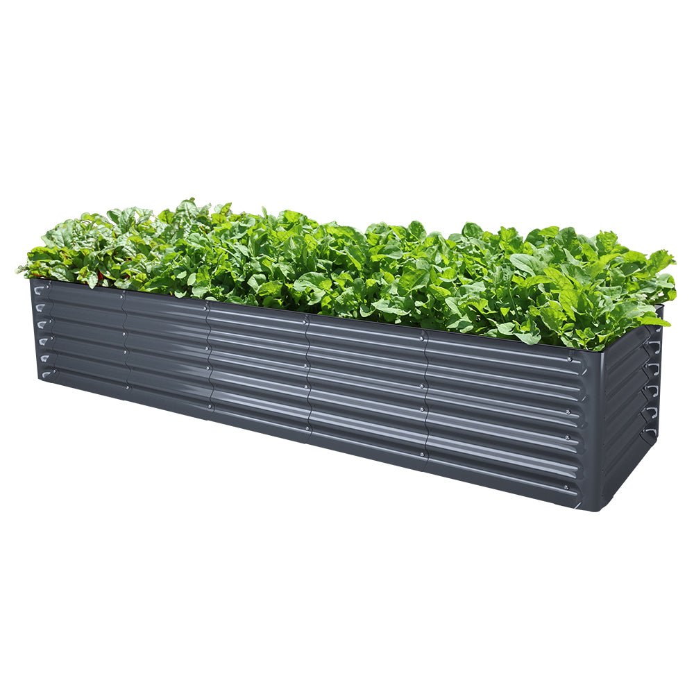 17″Tall 8’x2′ Rectangle Metal Raised Garden Beds (9 in 1)