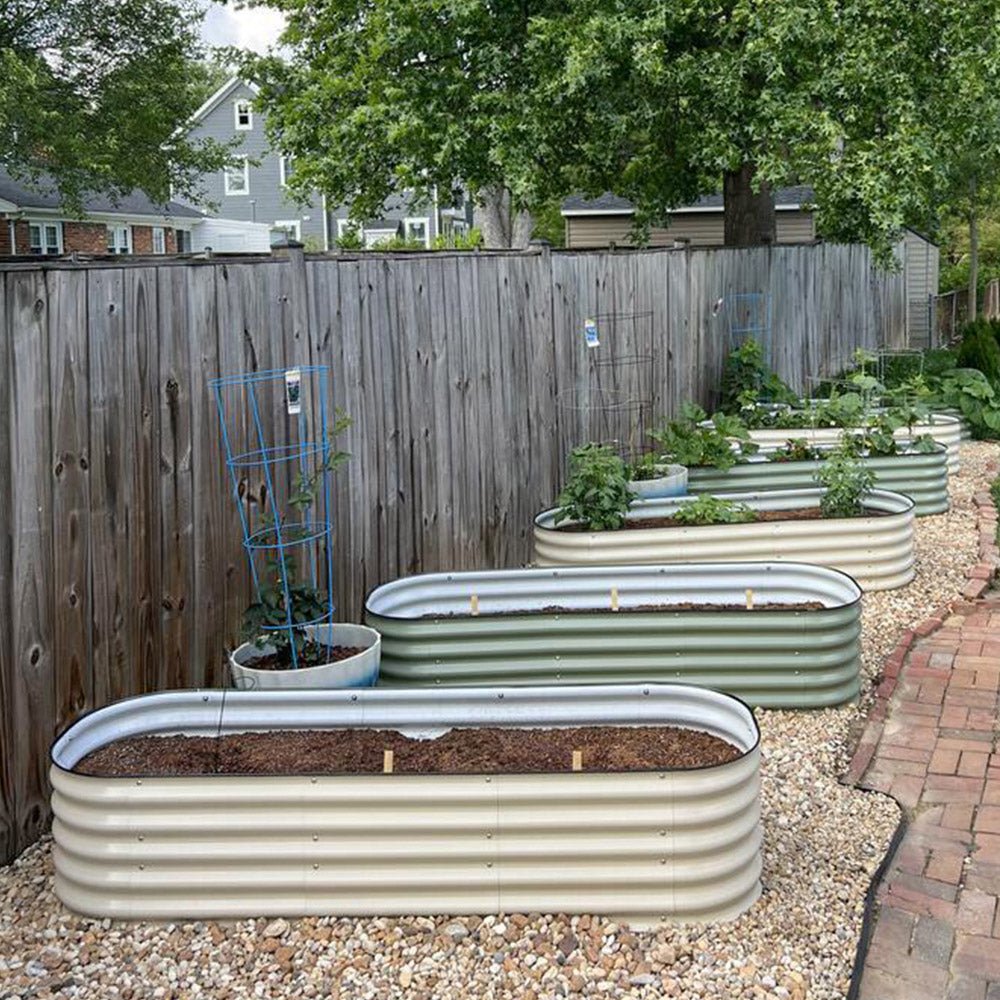 17&” Tall 6.5’x2′ Metal Raised Garden Beds (6 in 1)