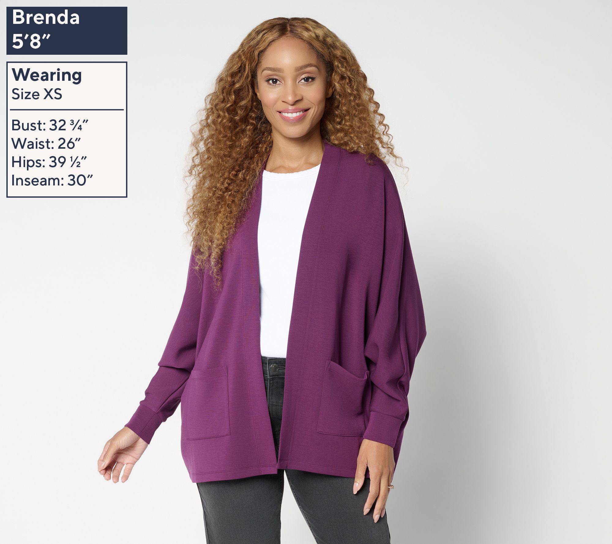 Belle by Kim Gravel ScubaLuxe Le Chic Bat Wing Cardi