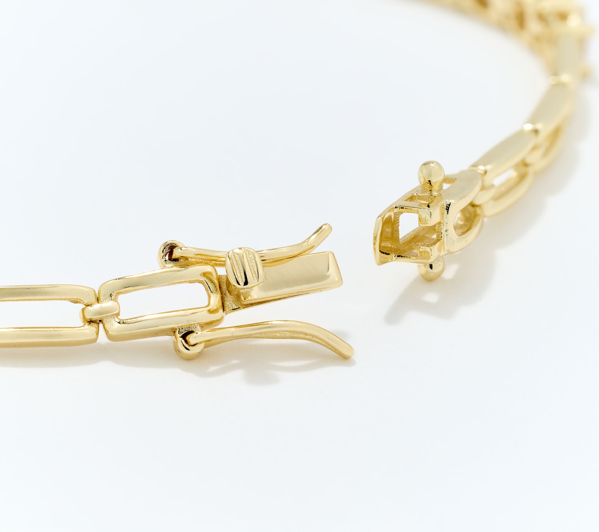 Diamonique Oval Link Round Cut Bracelet, Sterling Silver