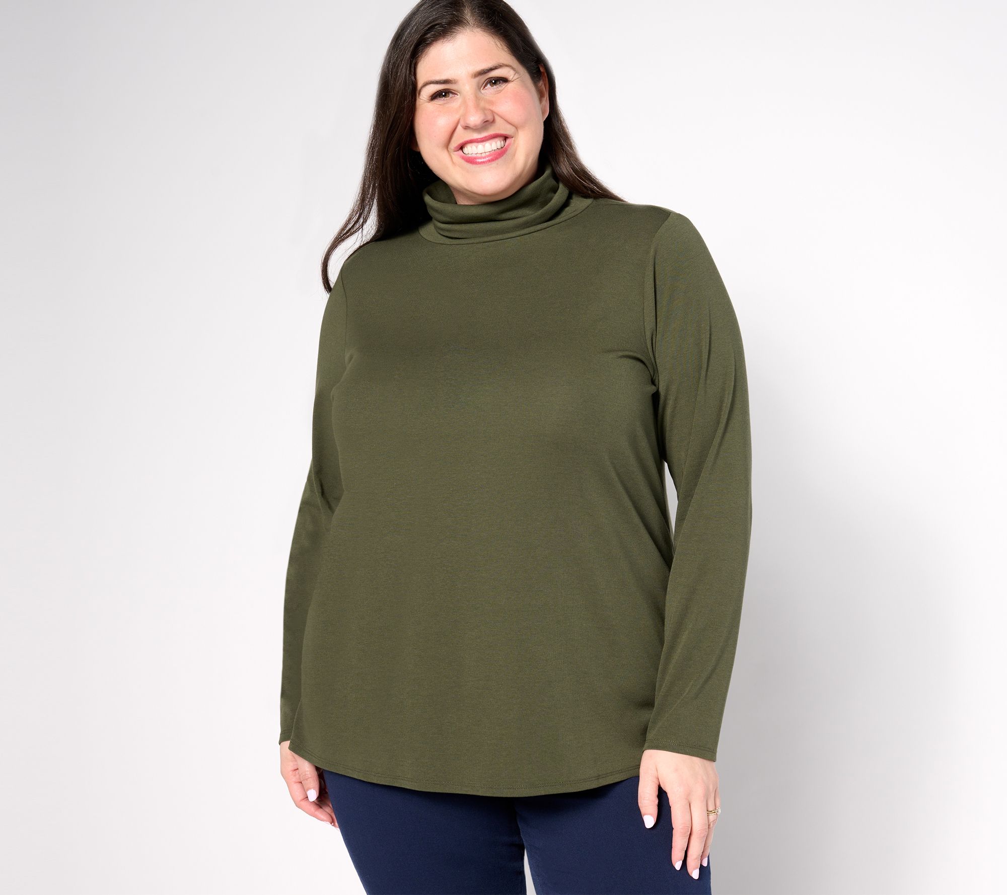 Belle by Kim Gravel TripleLuxe Micro Ribbed Turtleneck