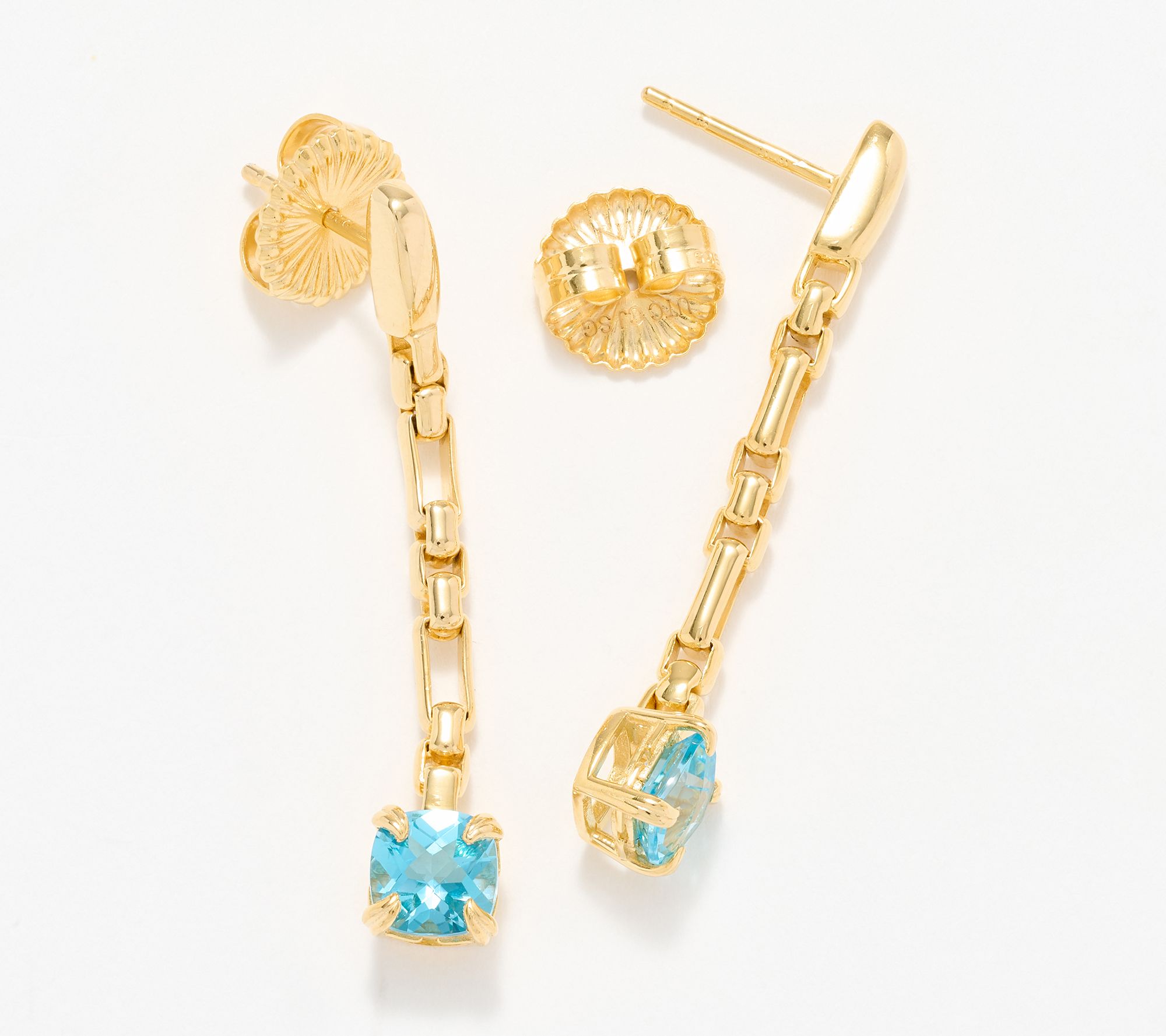 Christian James by Scott Grimes 14K Gold Clad Gemstone Drop Earrings