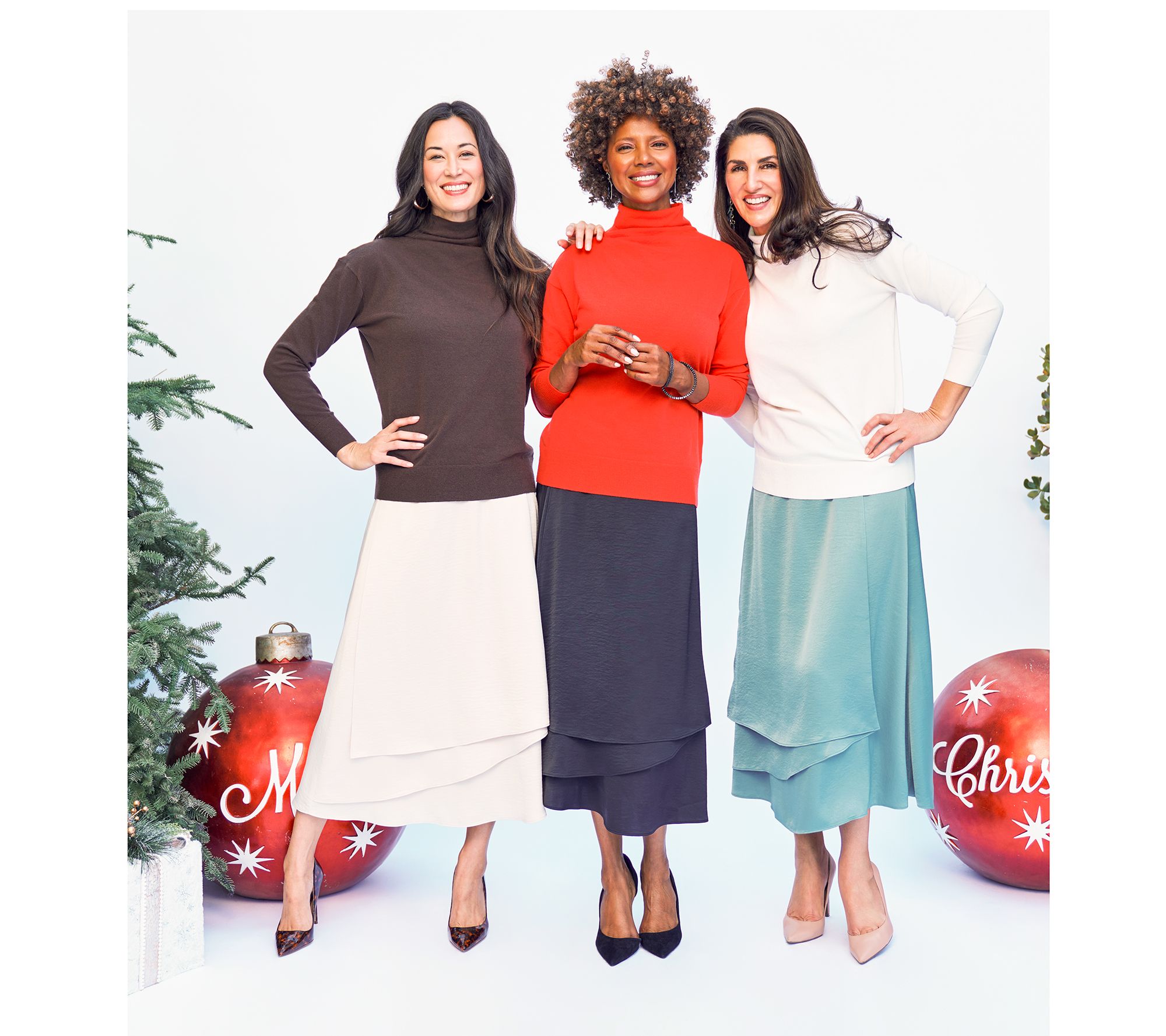 BEAUTIFUL by Lawrence Zarian Gathered Turtleneck Sweater