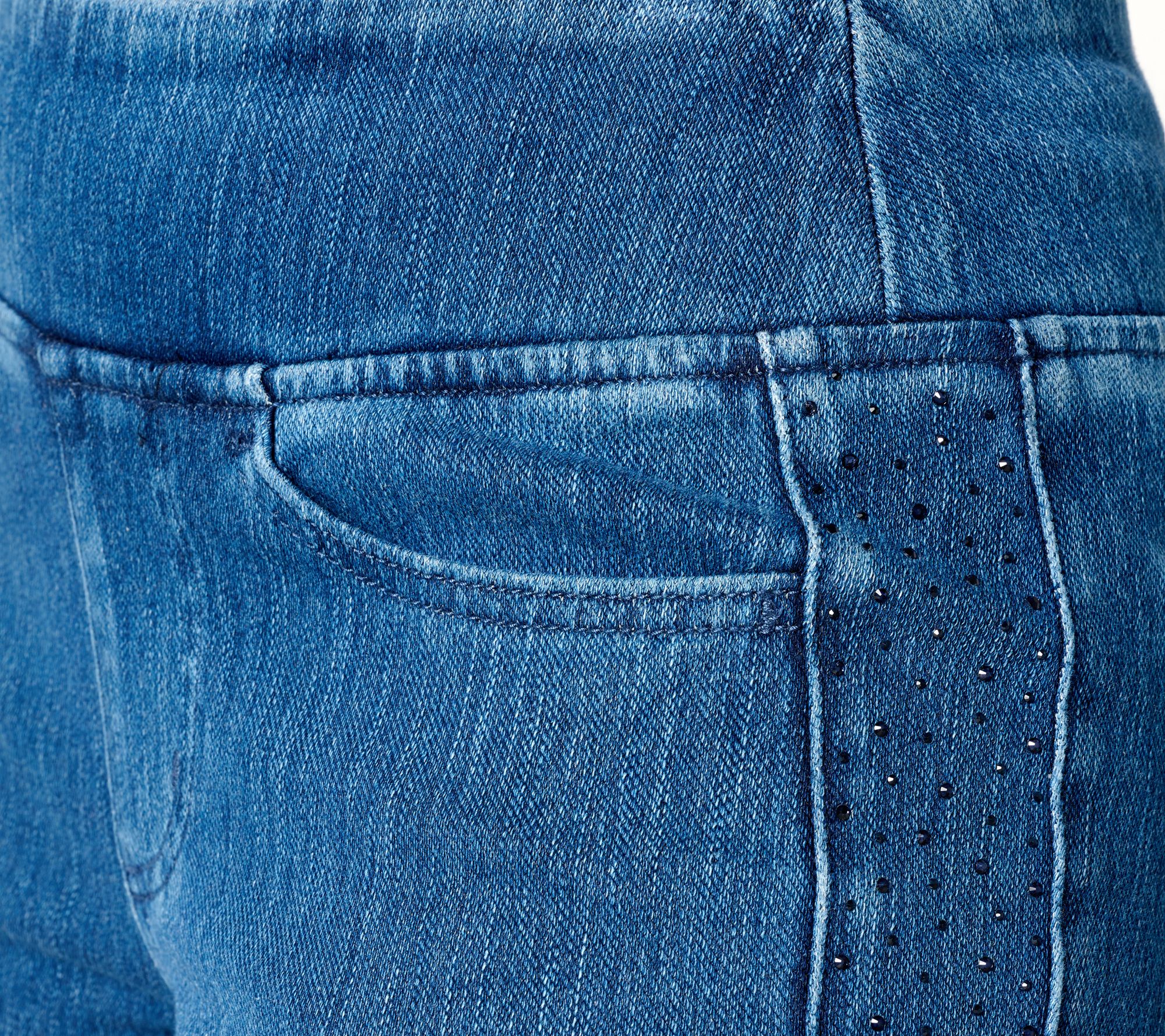 Belle by Kim Gravel Regular Flexibelle Side Sparkle Straight Jean