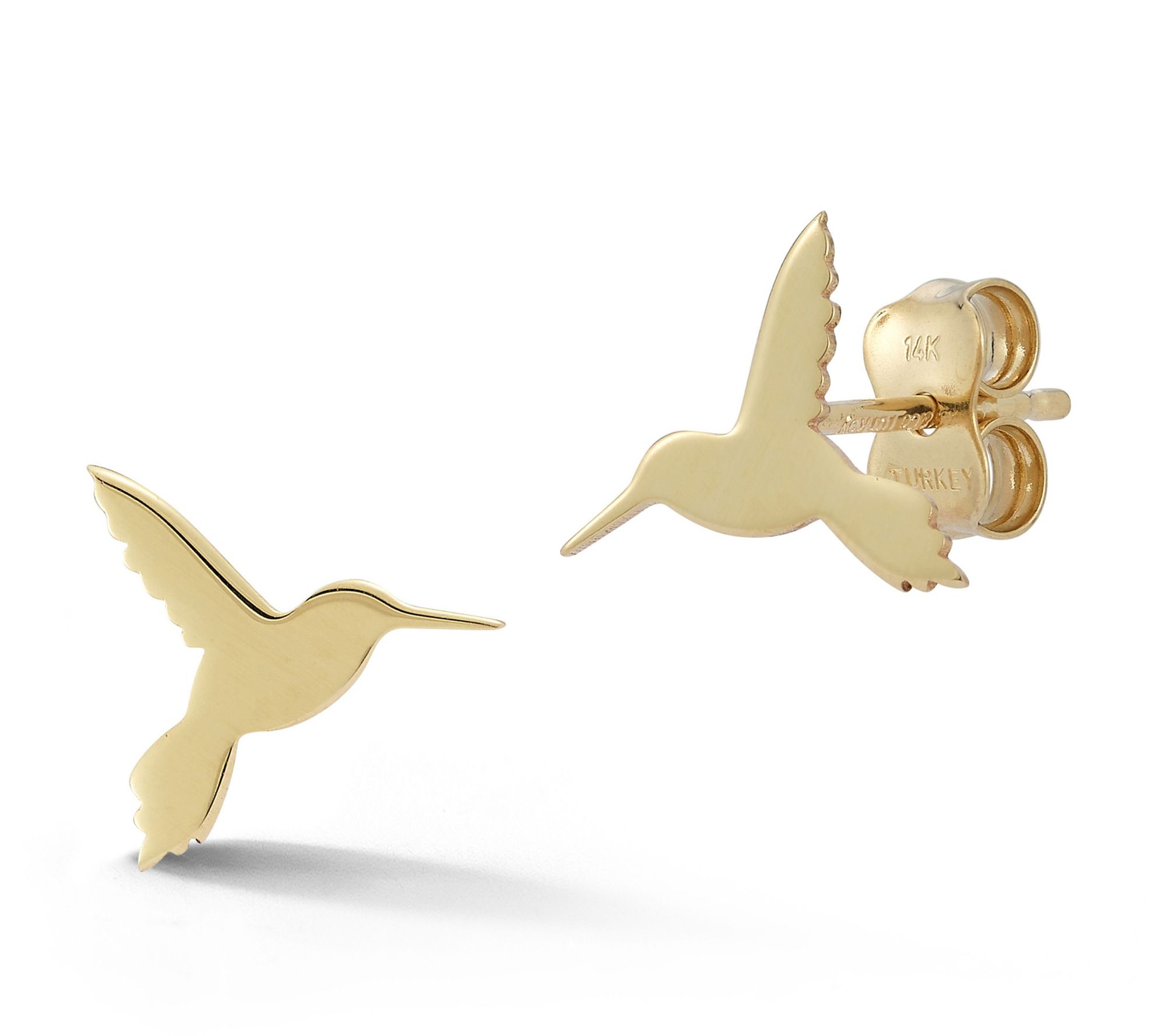 Luminosa Gold Hummingbird Stud Earrings, 14K