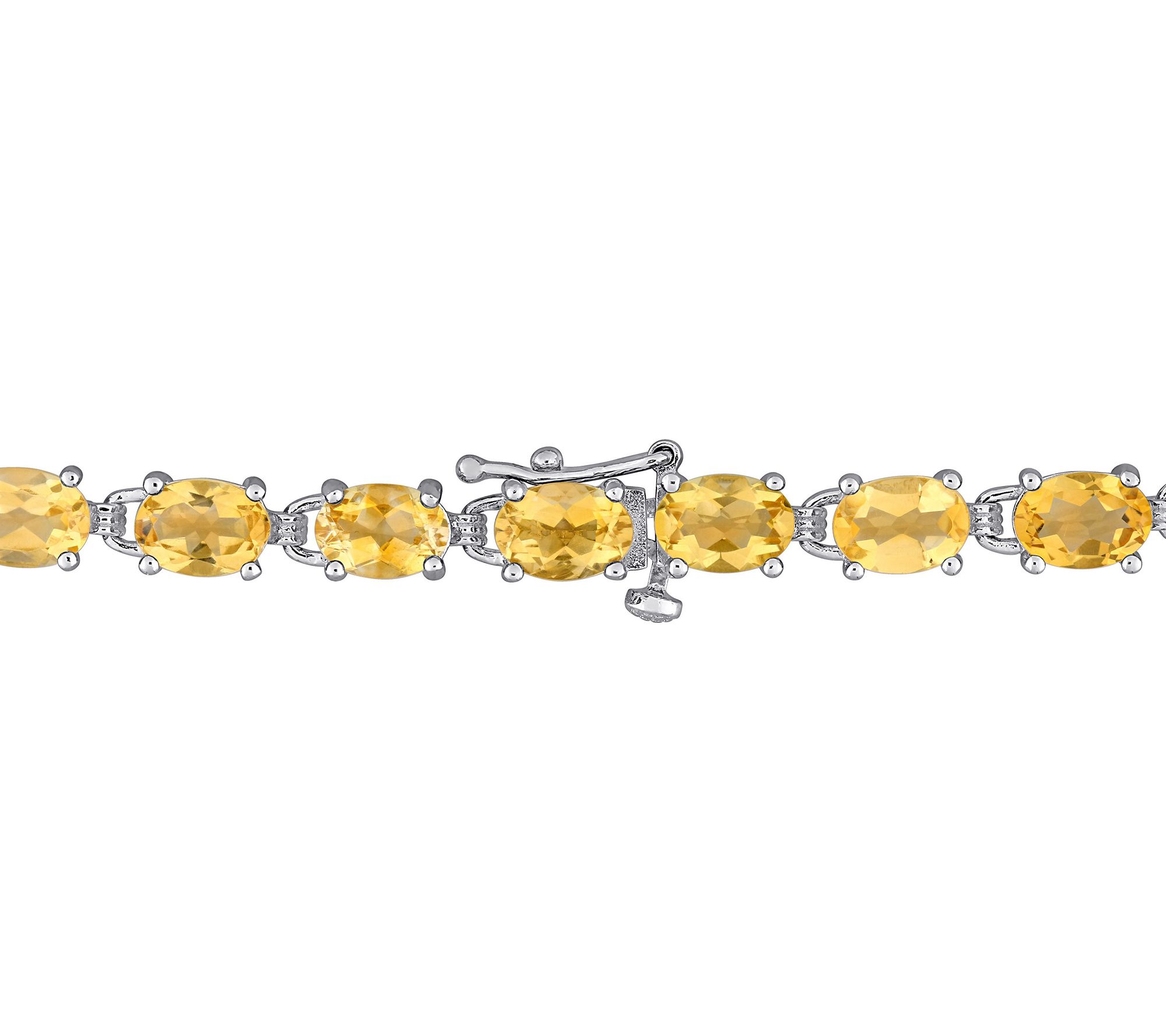 Sterling Silver 14.70 cttw Citrine T ennis Bracelet