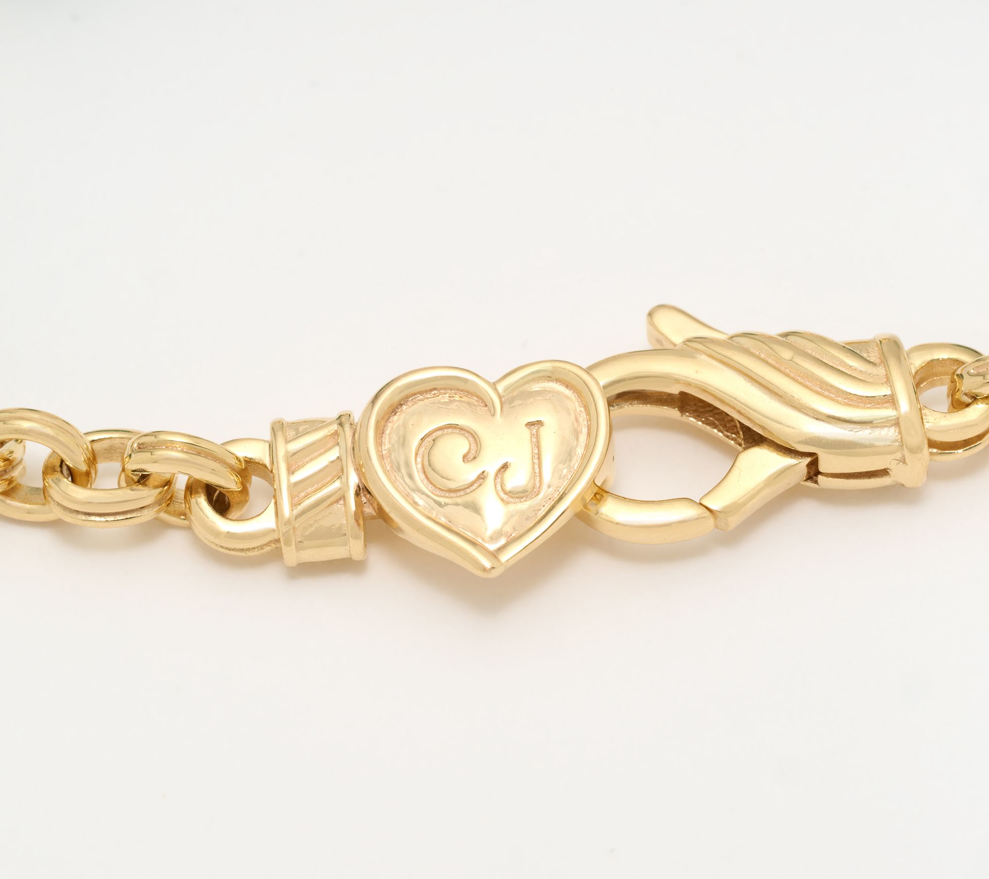 Christian James Gemstone 14K Gold Clad Bead Double Rolo Bracelet