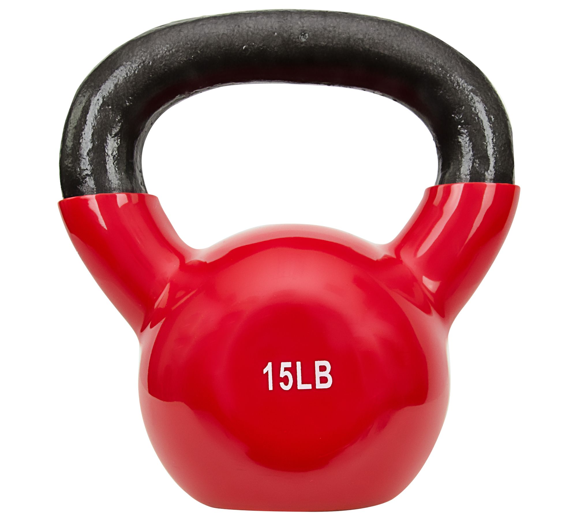Sunny Health & Fitness Vinyl-Coated Kettle Bell, 15 lb