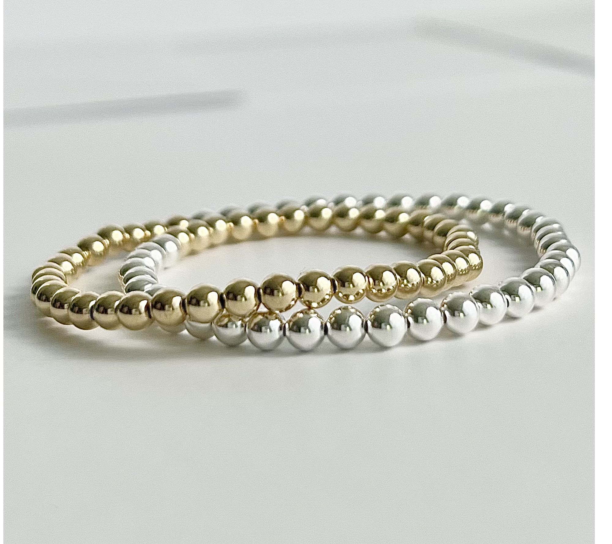 MaeMarie Wraps Duet Two-Tone Slip On Bracelets,Sterling & 14K