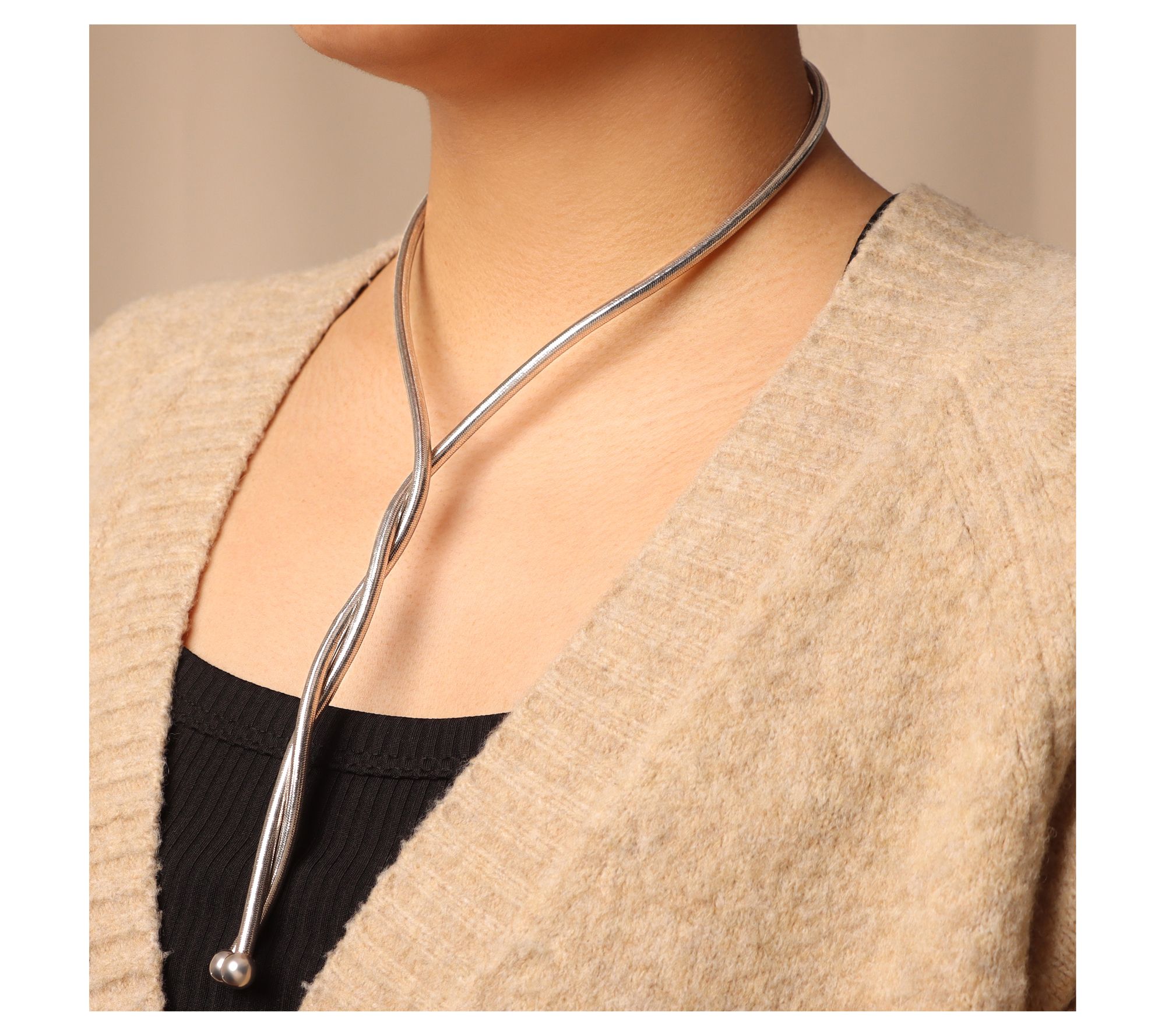 Italian Silver 4-in-1 Convertible Necklace to Bracelet