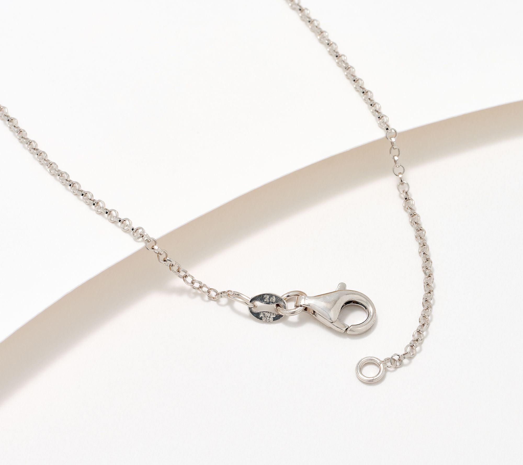 Or Paz Sterling Silver Two-Tone Elongated Heart Necklace, 7.5g