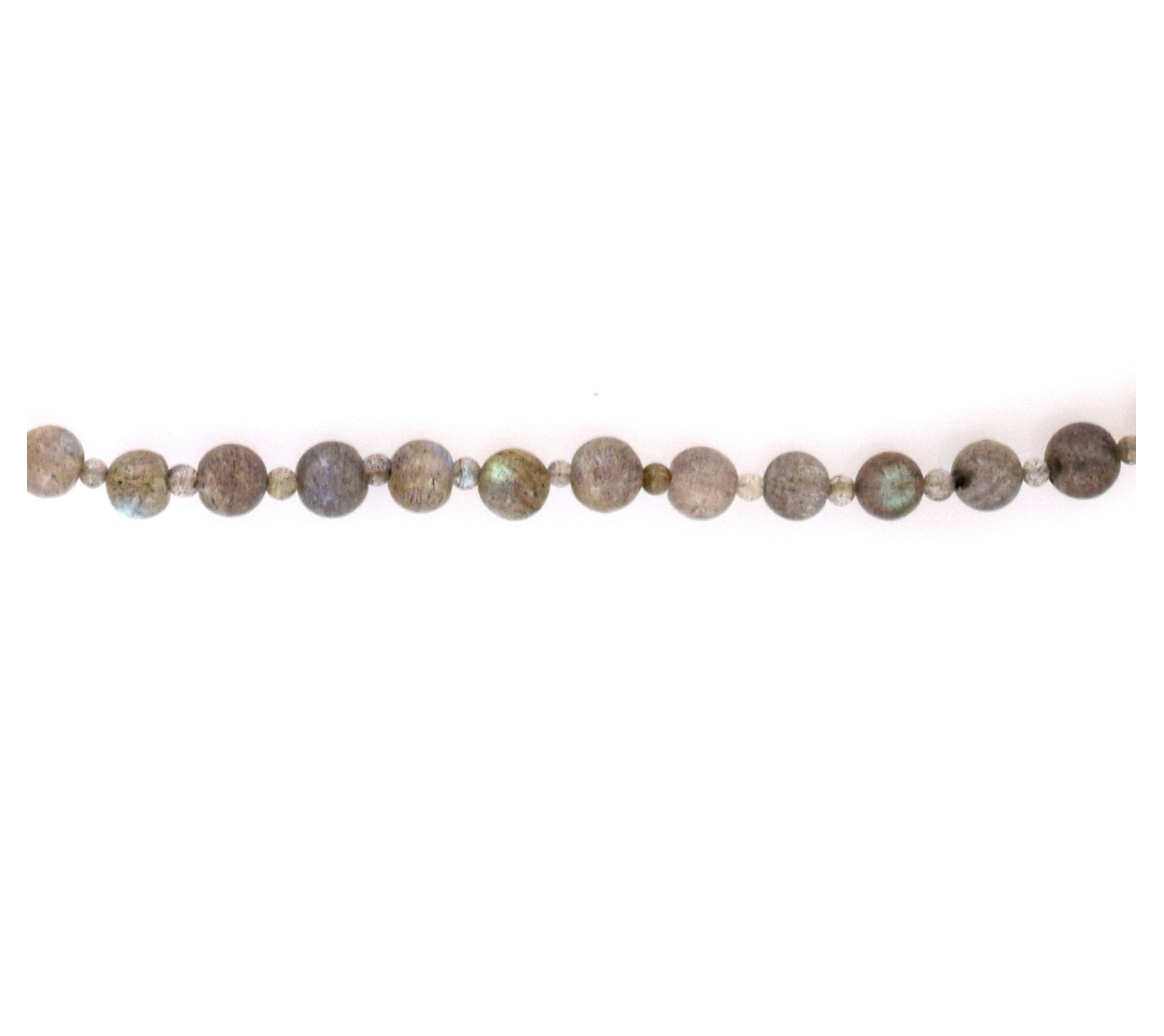 Sterling Silver Labradorite Bead Adjustable Necklace