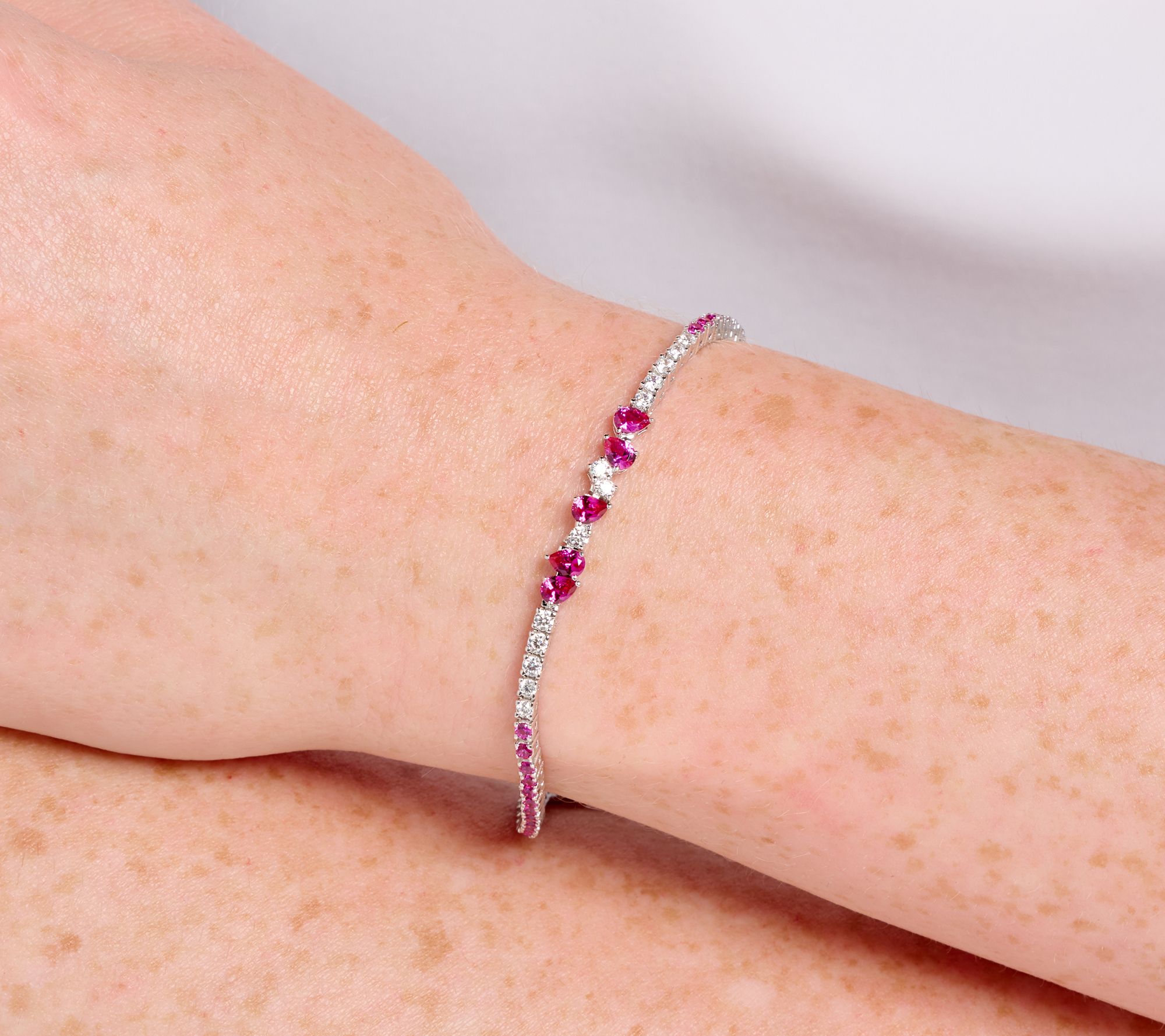 Diamonique x Kathy Levine Power Broker Tennis Bracelet Sterling Silver