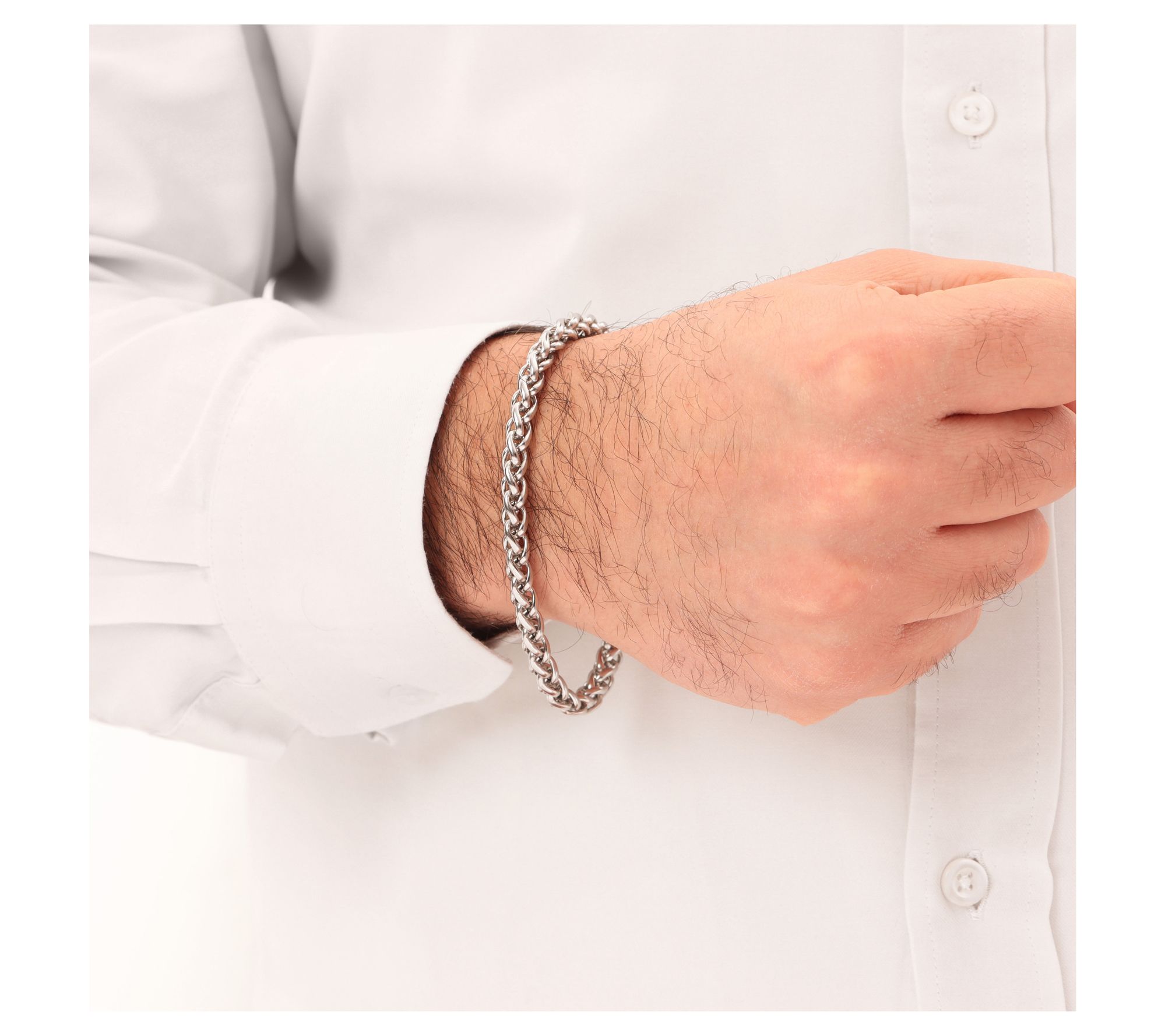 Steel By Design Men's Spiga Chain Bracelet