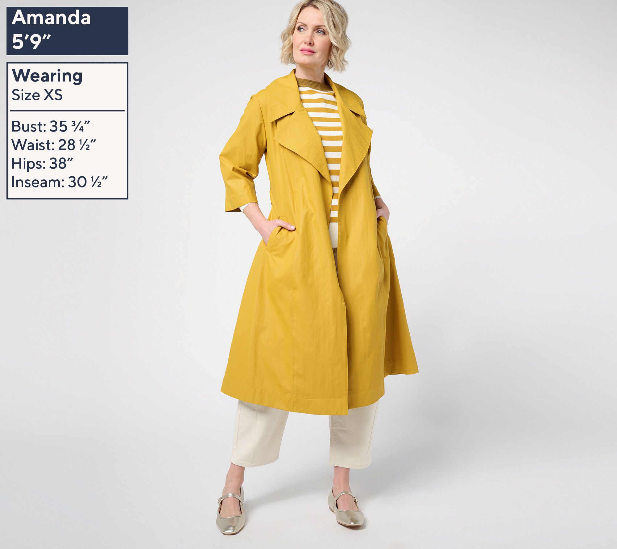 Carla Rockmore Collection Regular Taffetta Trench Coat