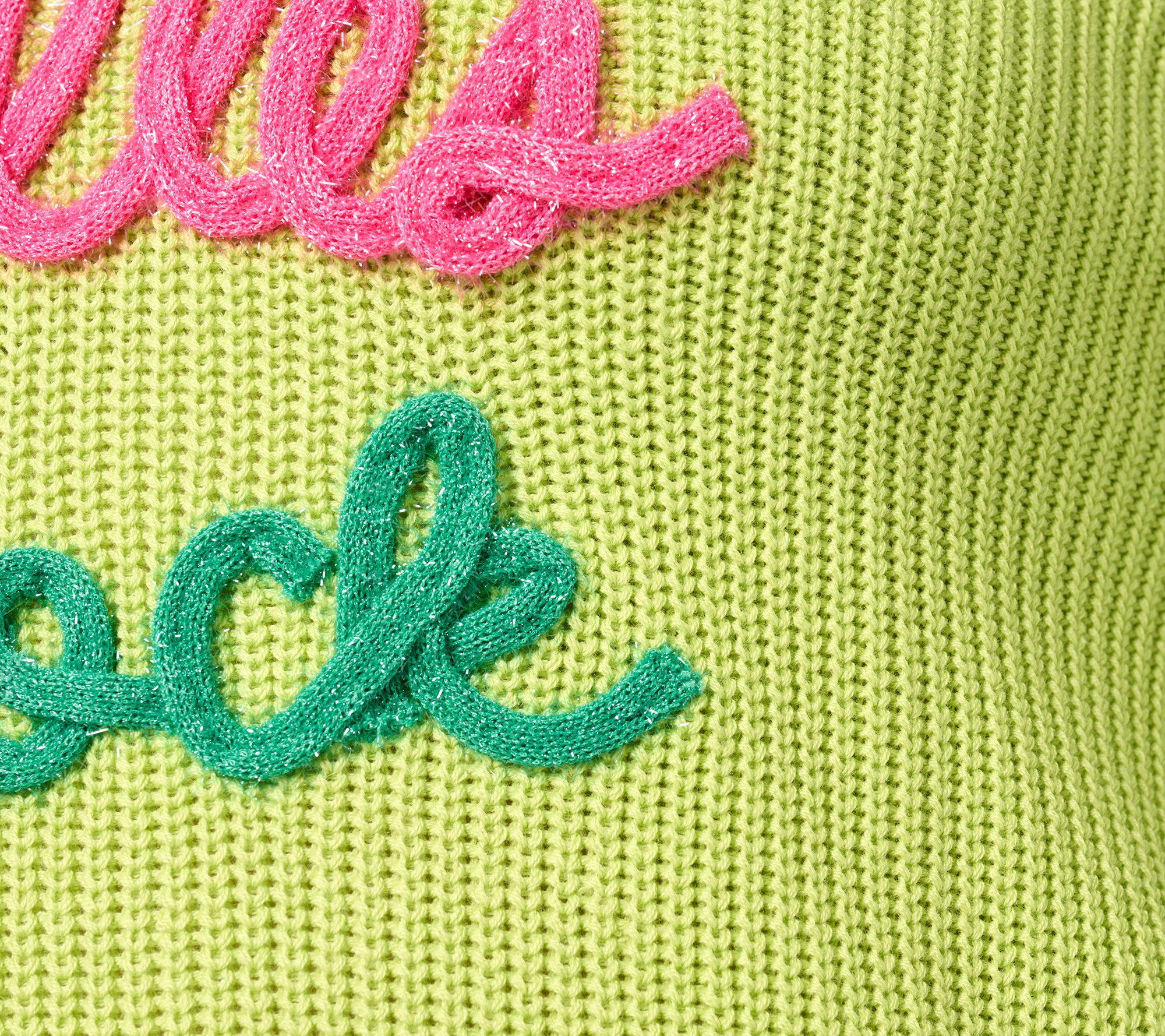 Jingle Belles by Kim Gravel Merry Messages Shaker Knit Sweater