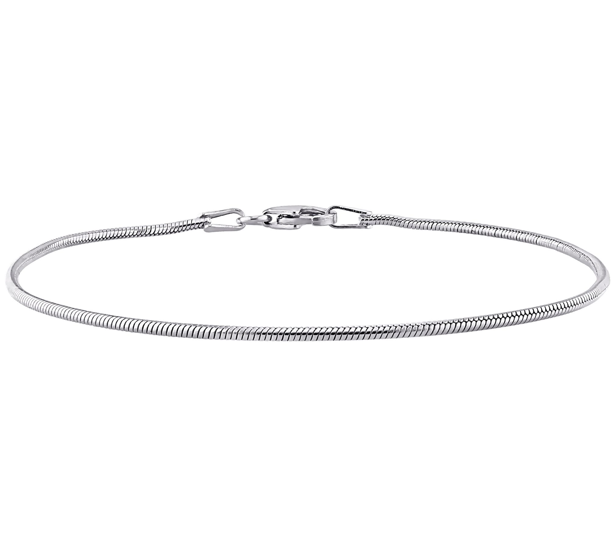 Sterling Silver 1.2 mm Snake Chain Bracelet
