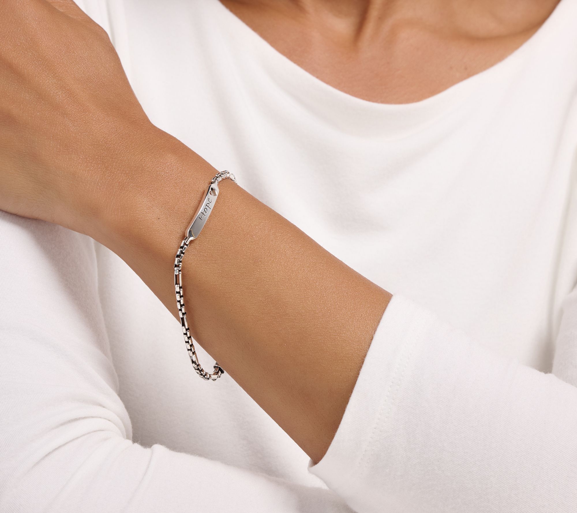 Christian James by Scott Grimes Sterling Silver Message Luciano Bracelet 9.0g