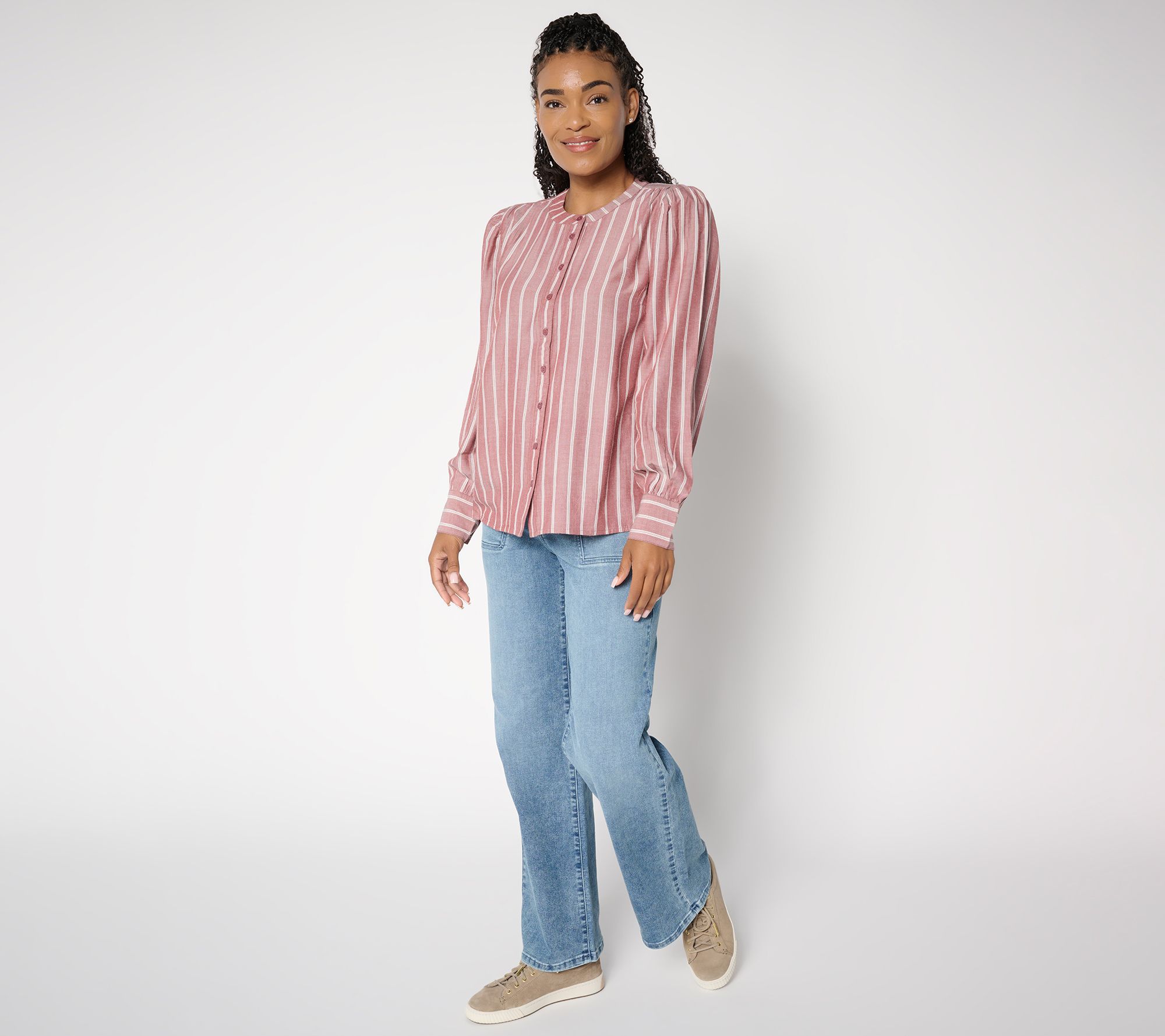 Me by Jennie Garth Regular Repreve Wide Leg Jeans- Indigo