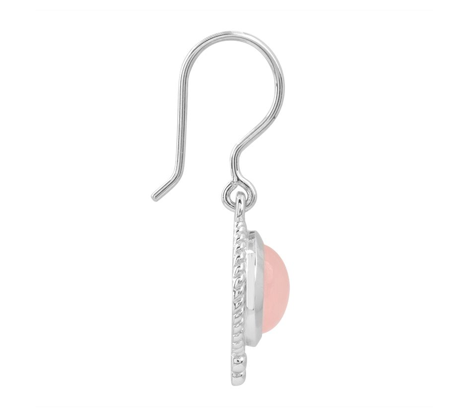 Affinity Gems Rose Quartz Dangle Earrings, Sterling Silver