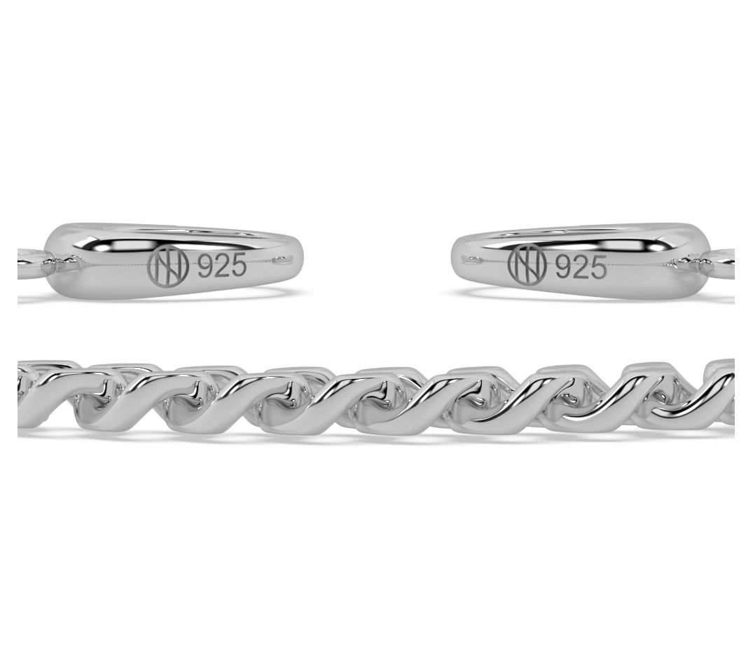 ONI Fine Jewelry Sterling Silver Baby Cuban Link Bracelet