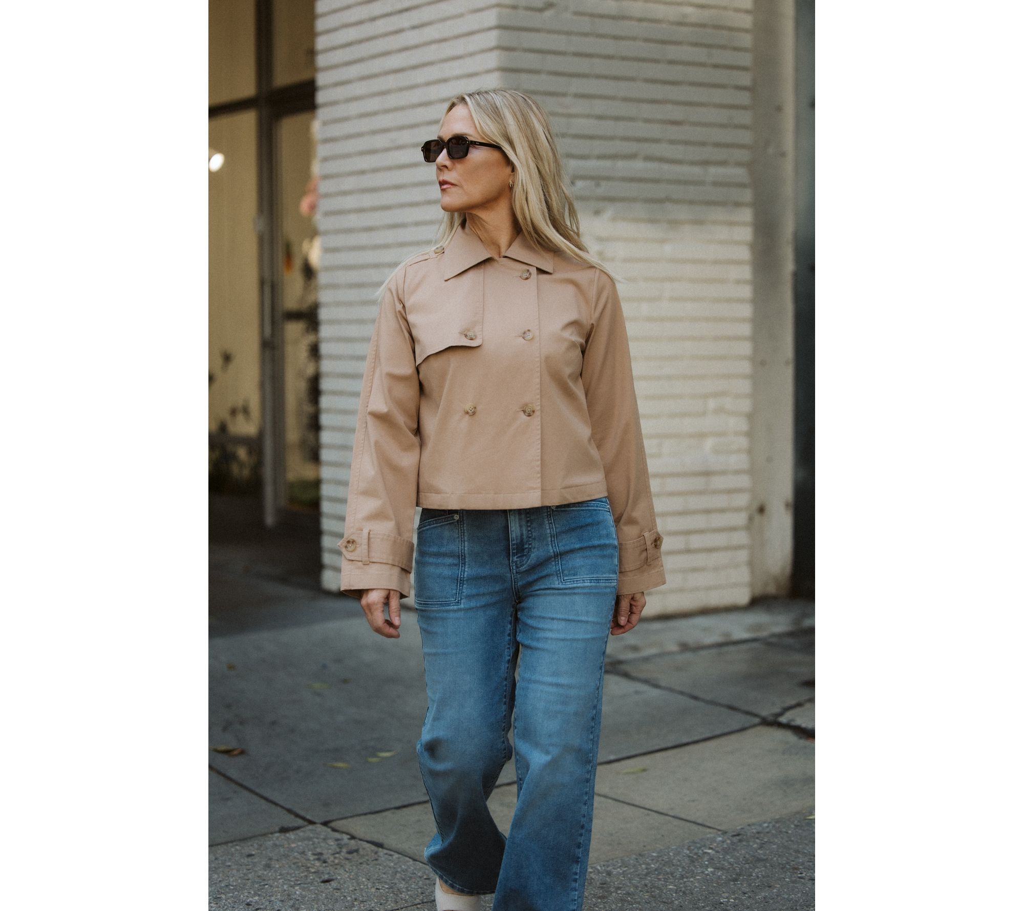 Me by Jennie Garth Petite Repreve Wide Leg Jeans- Indigo