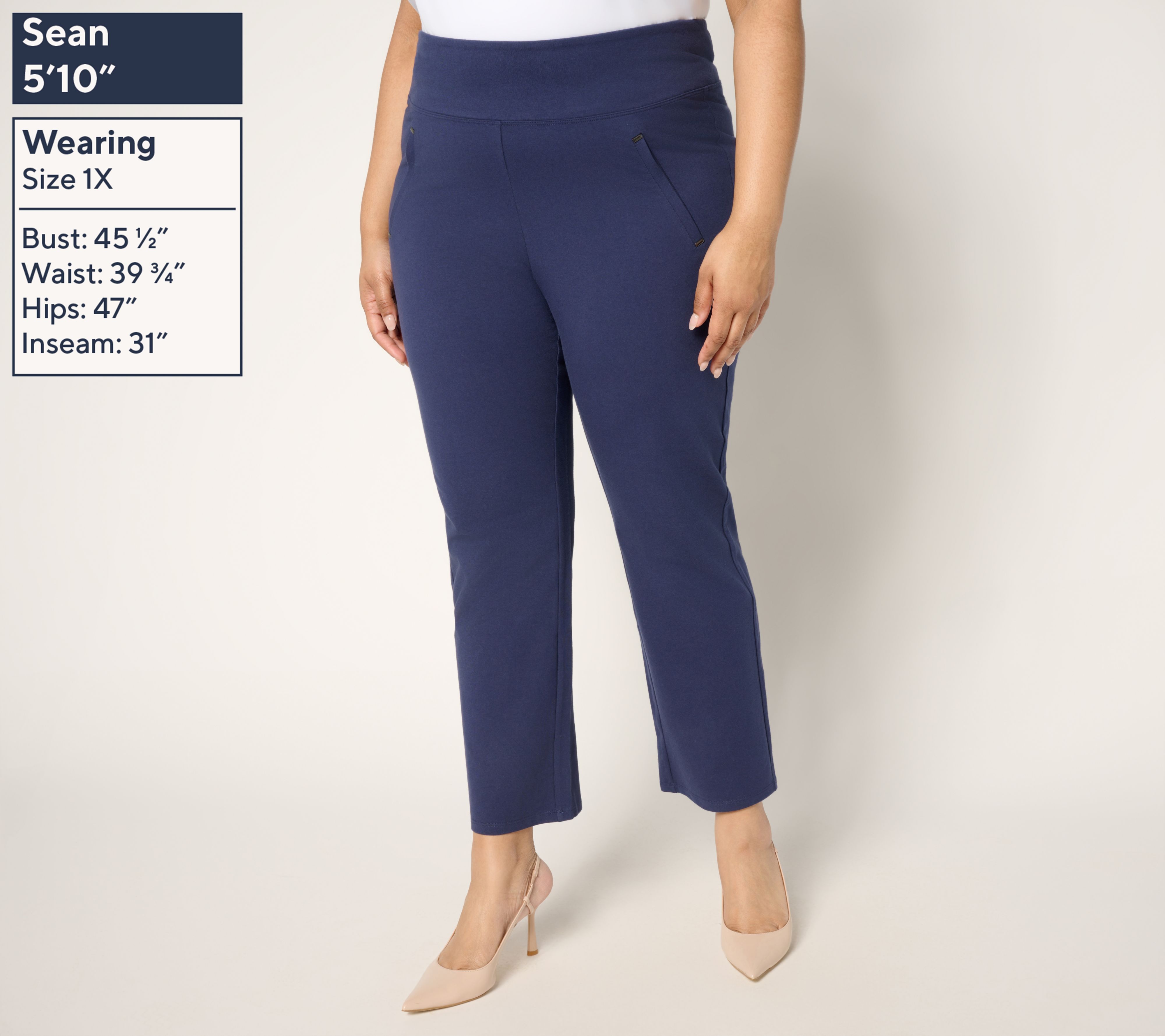 Women with Control Tummy Control 86/14 Reg. Straight Leg Pants