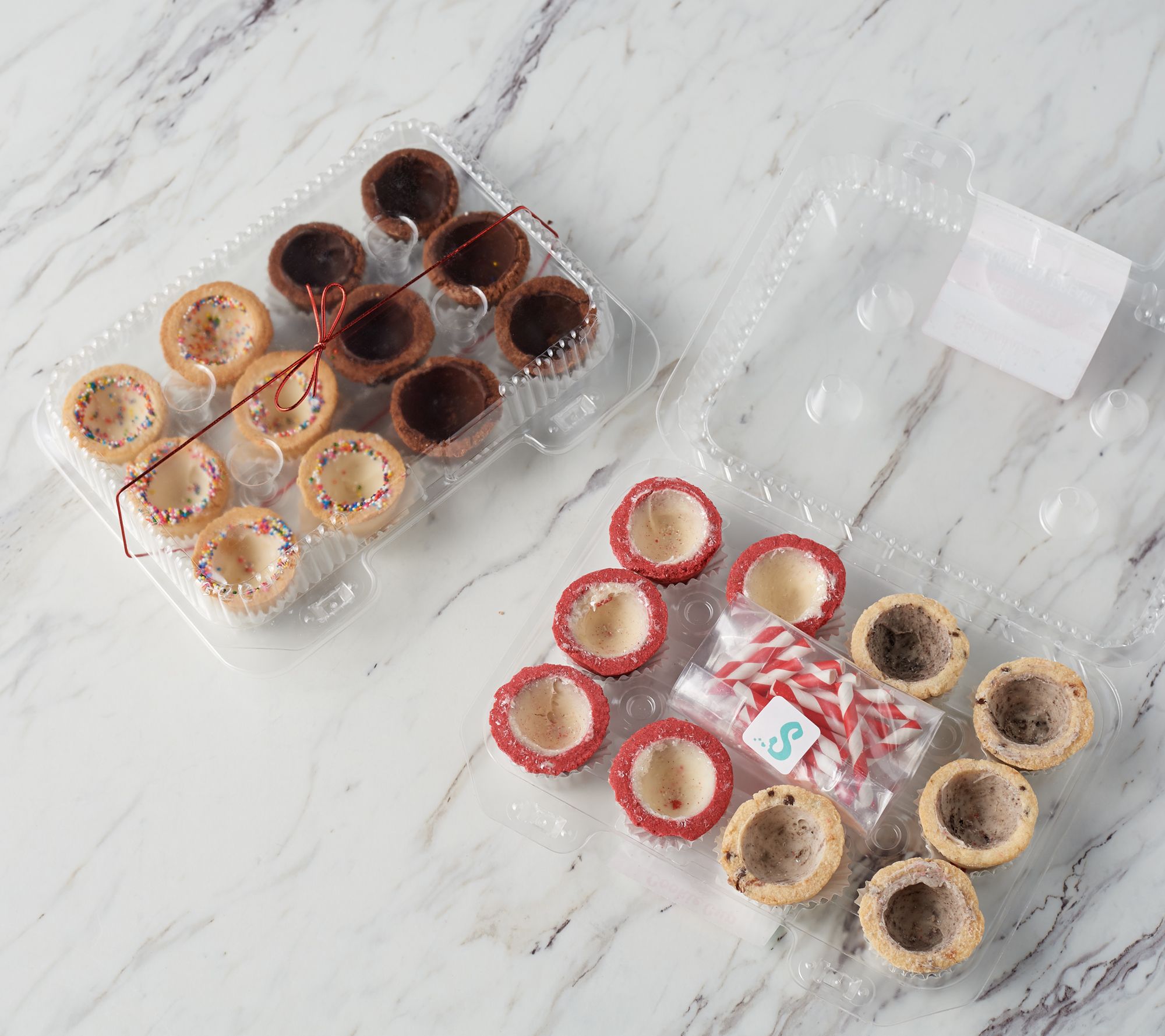 Snackadabra 22-Pc Frosted Cookie Cup Assortment w/ Straws