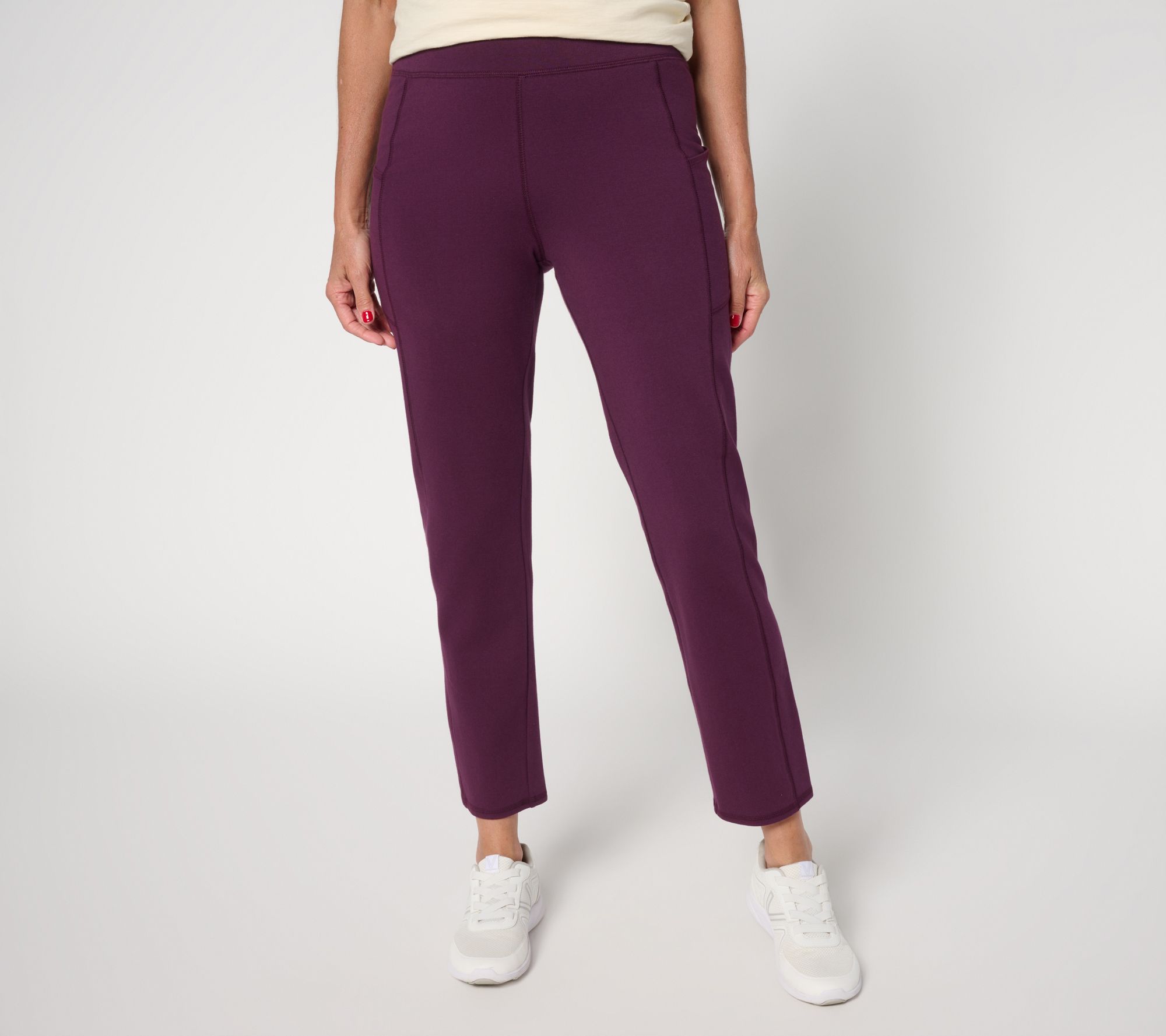 Denim & Co. Active Regular Duo Stretch Slim Straight Ankle Pant
