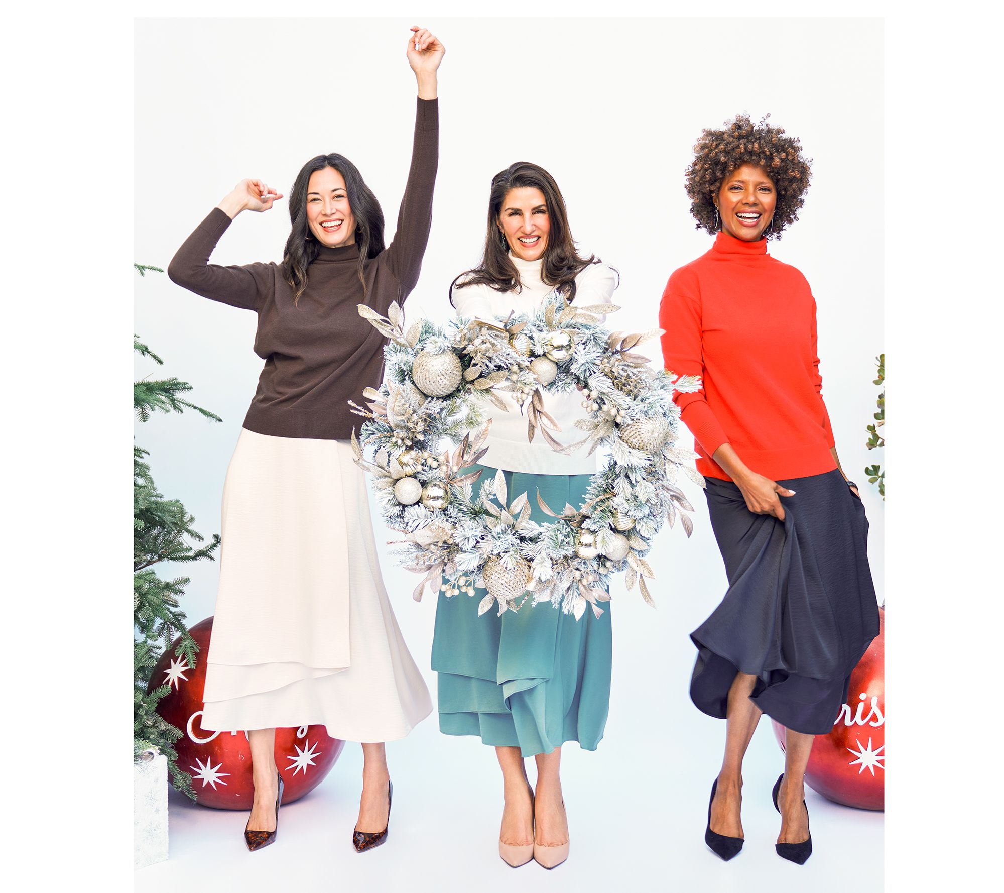 BEAUTIFUL by Lawrence Zarian Gathered Turtleneck Sweater