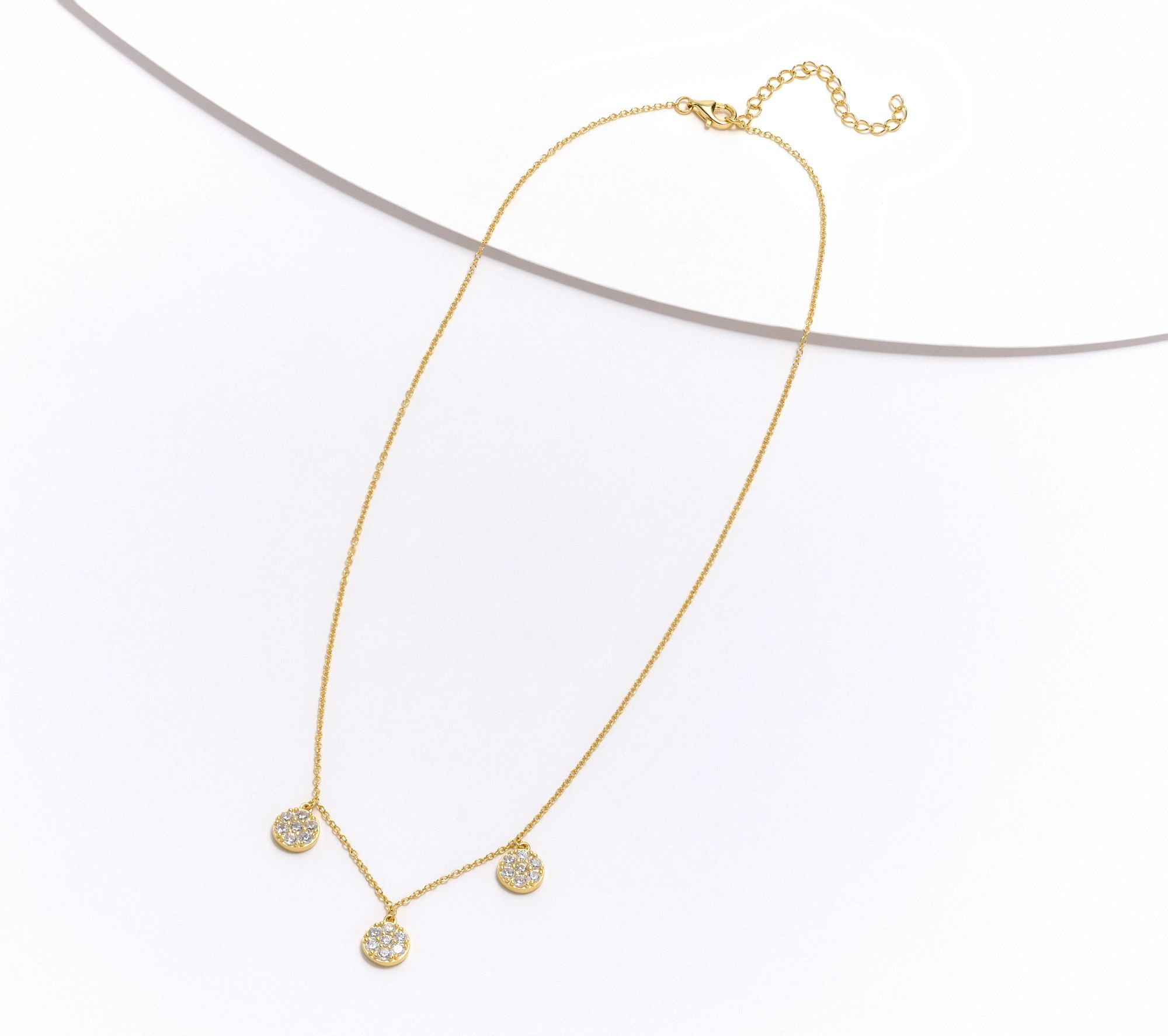 Diamonique Classics Station Necklace, Sterling Silver