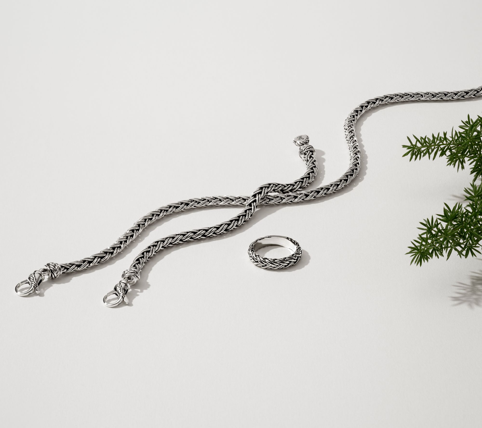 JAI Sterling Silver 5.3mm Handwoven Legacy Chain Necklace, 50.0g