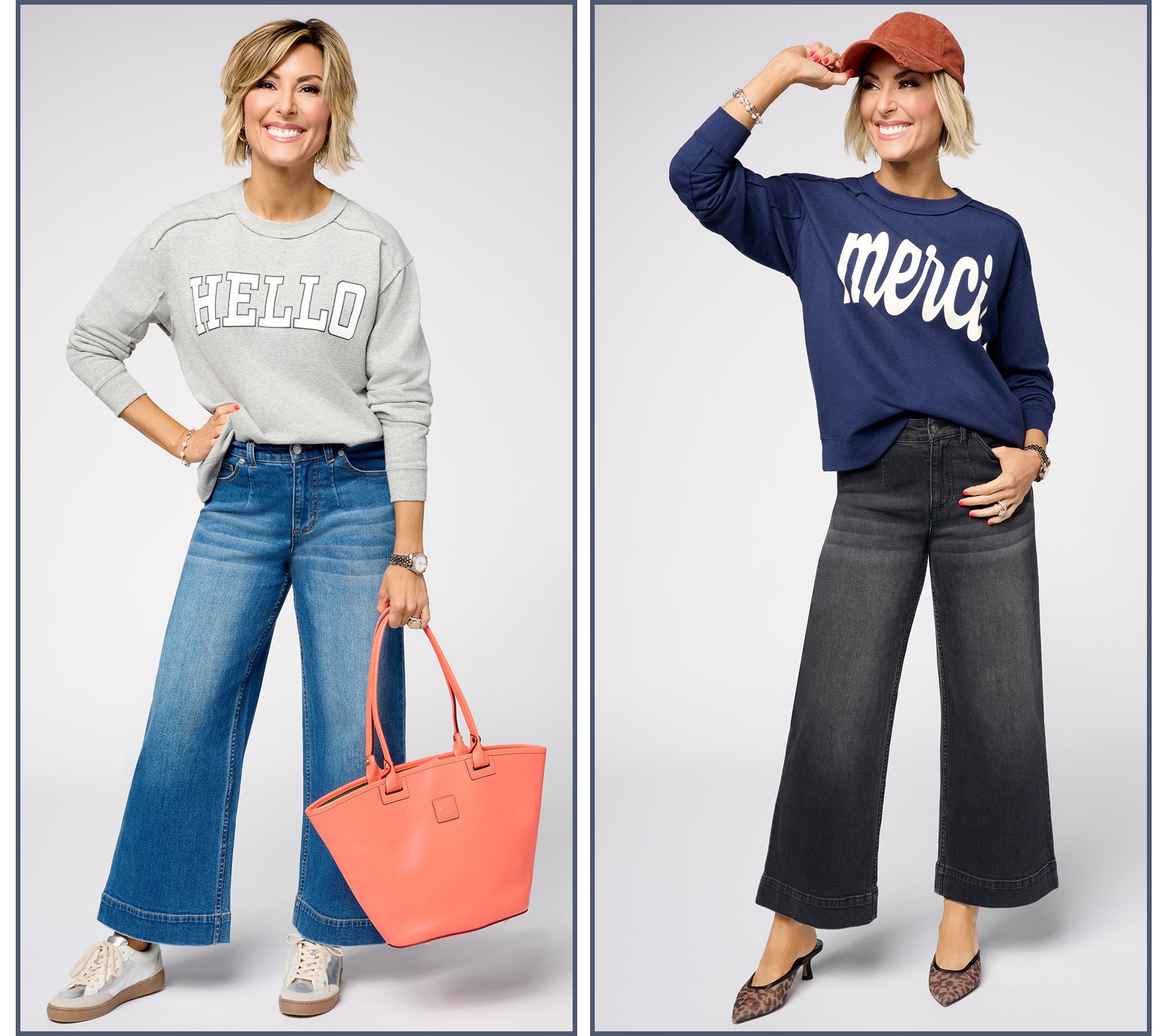 Studio Park x Amy Stran Raw Edge Graphic Sweatshirt