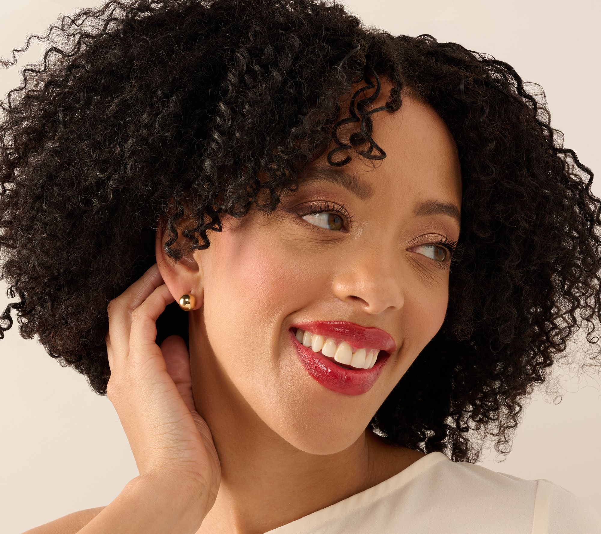 David Markstein Bronze 10mm Bead Stud Earrings