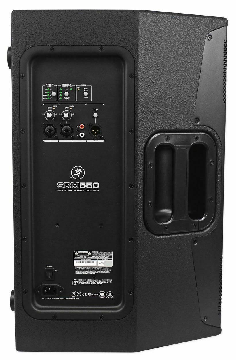 New Mackie SRM550 1600W 12x22 High-Definition Powered Active PA Speaker - Bi-Amped