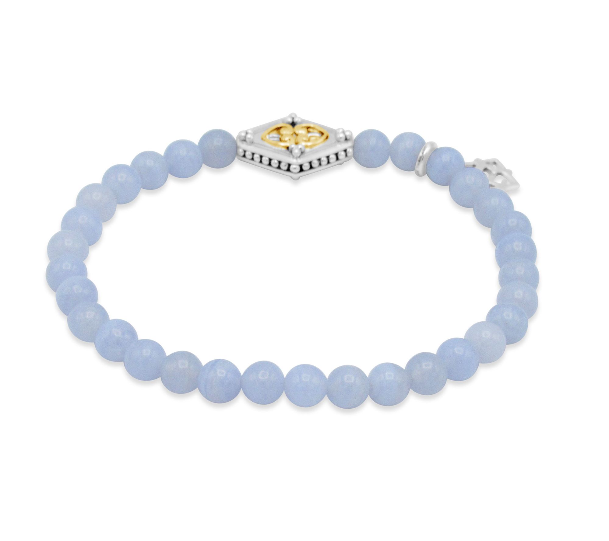 Elyse Ryan Sterling & 14K Agate Bead Bracelet