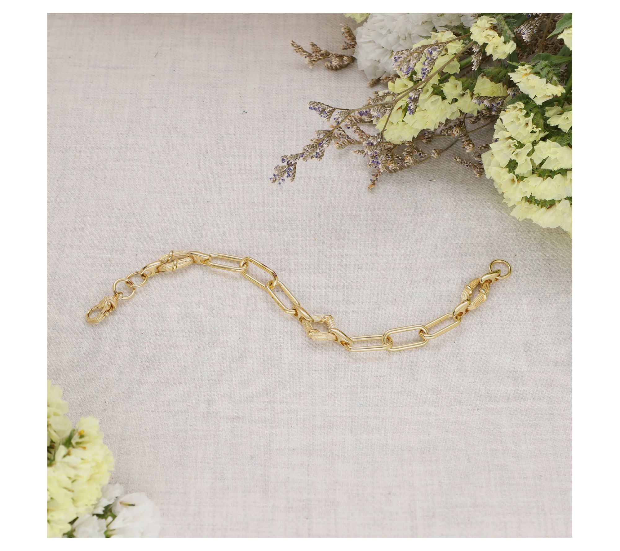 Ariva 18K Gold Clad Isla Paperclip Link Bracelet