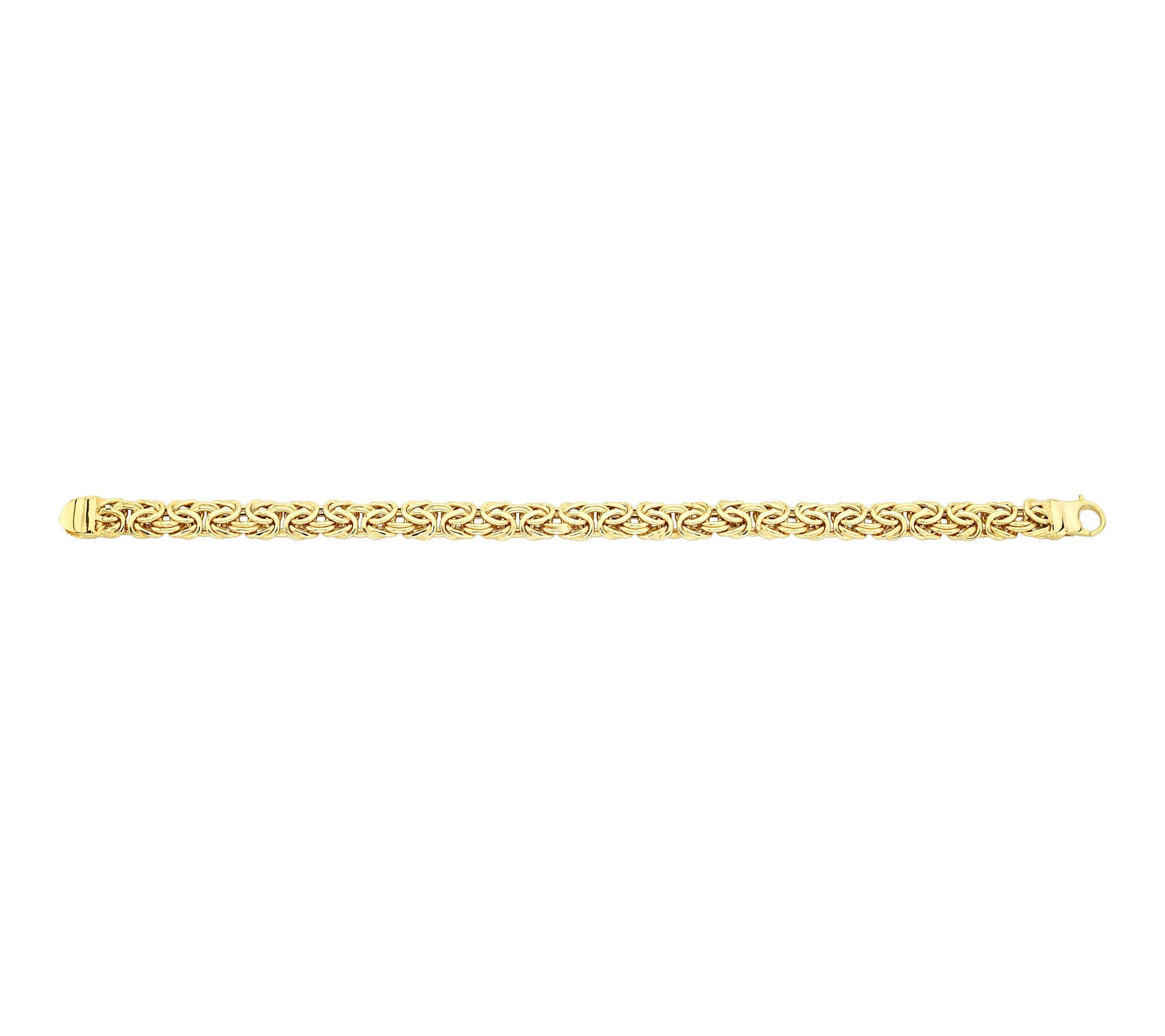 Adorna 14K Gold 8mm Domed Byzantine Chain 8