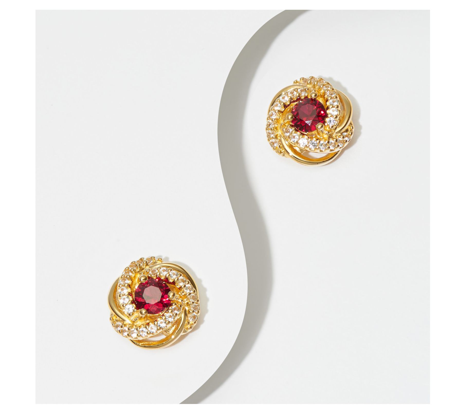Affinity Gems Birthstone Stud Earrings,18k GoldPlated
