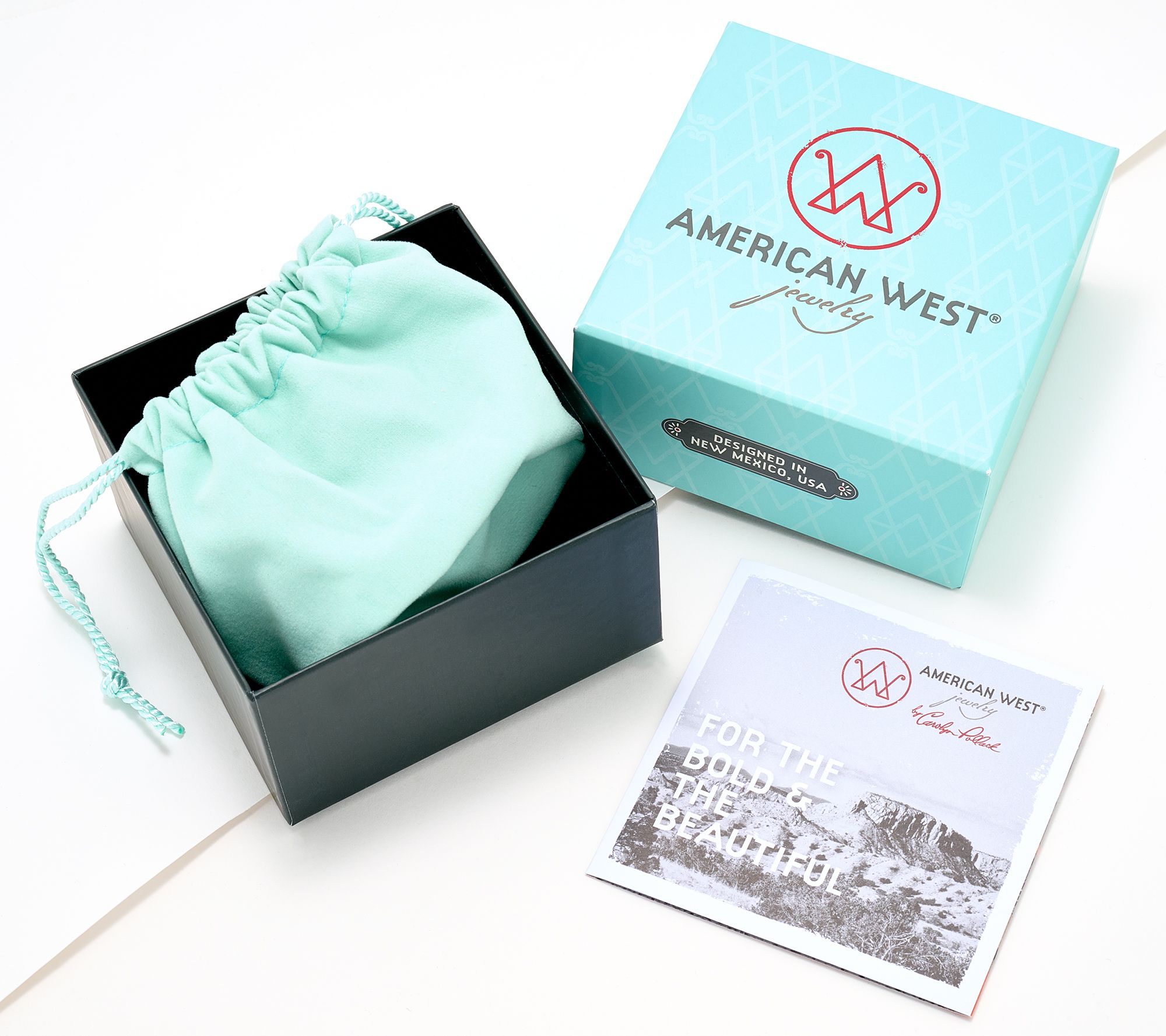 American West Sterling Silver Gemstone Concha Link Bracelet