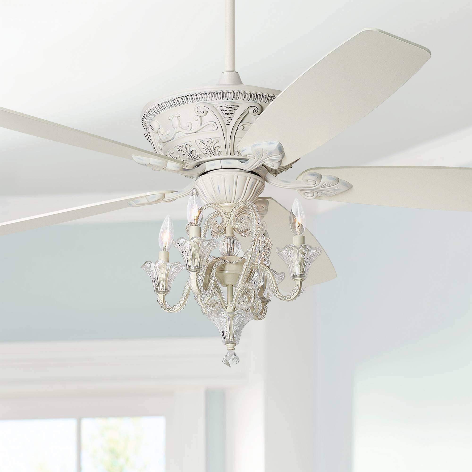 60 Casa Vieja Montego Pull-Chain White LED Ceiling Fan